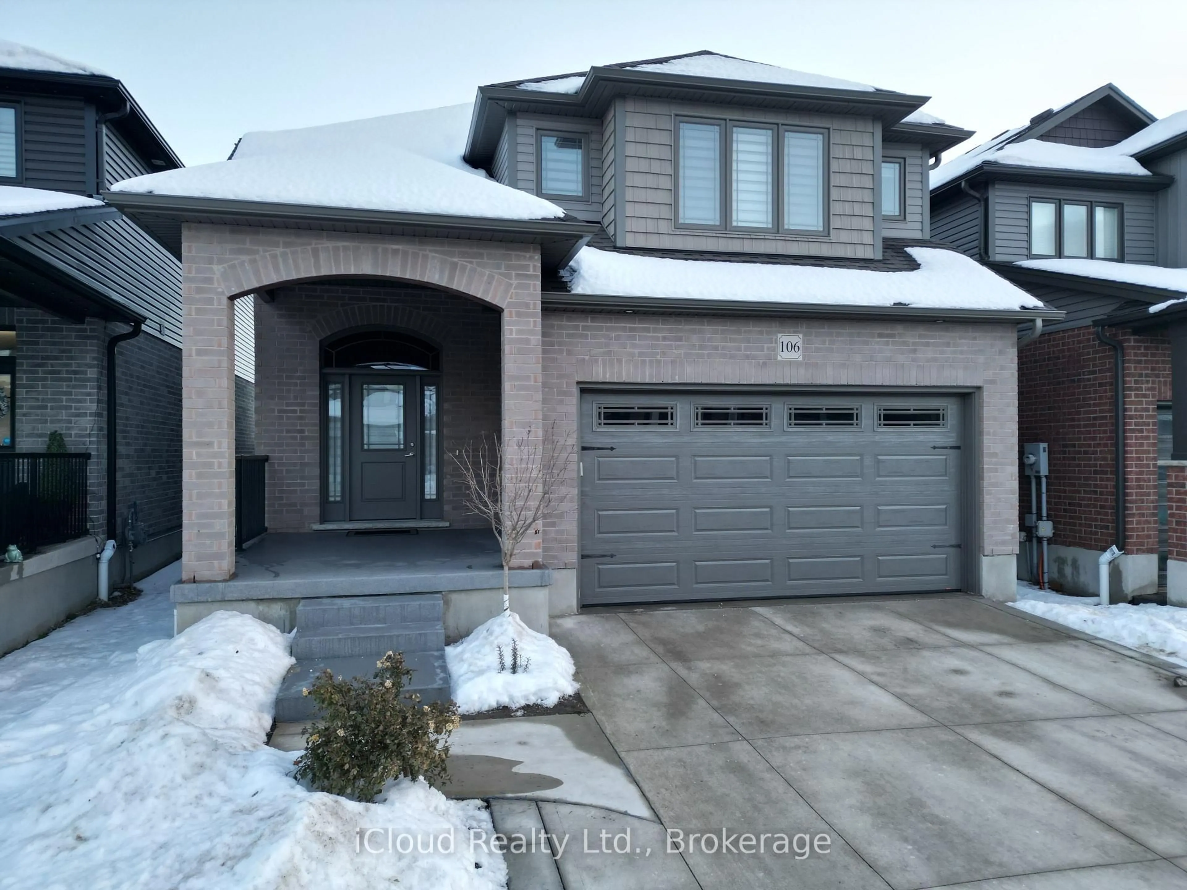 Home with brick exterior material, street for 106 Queensgate Cres, Woolwich Ontario N0B 1M0