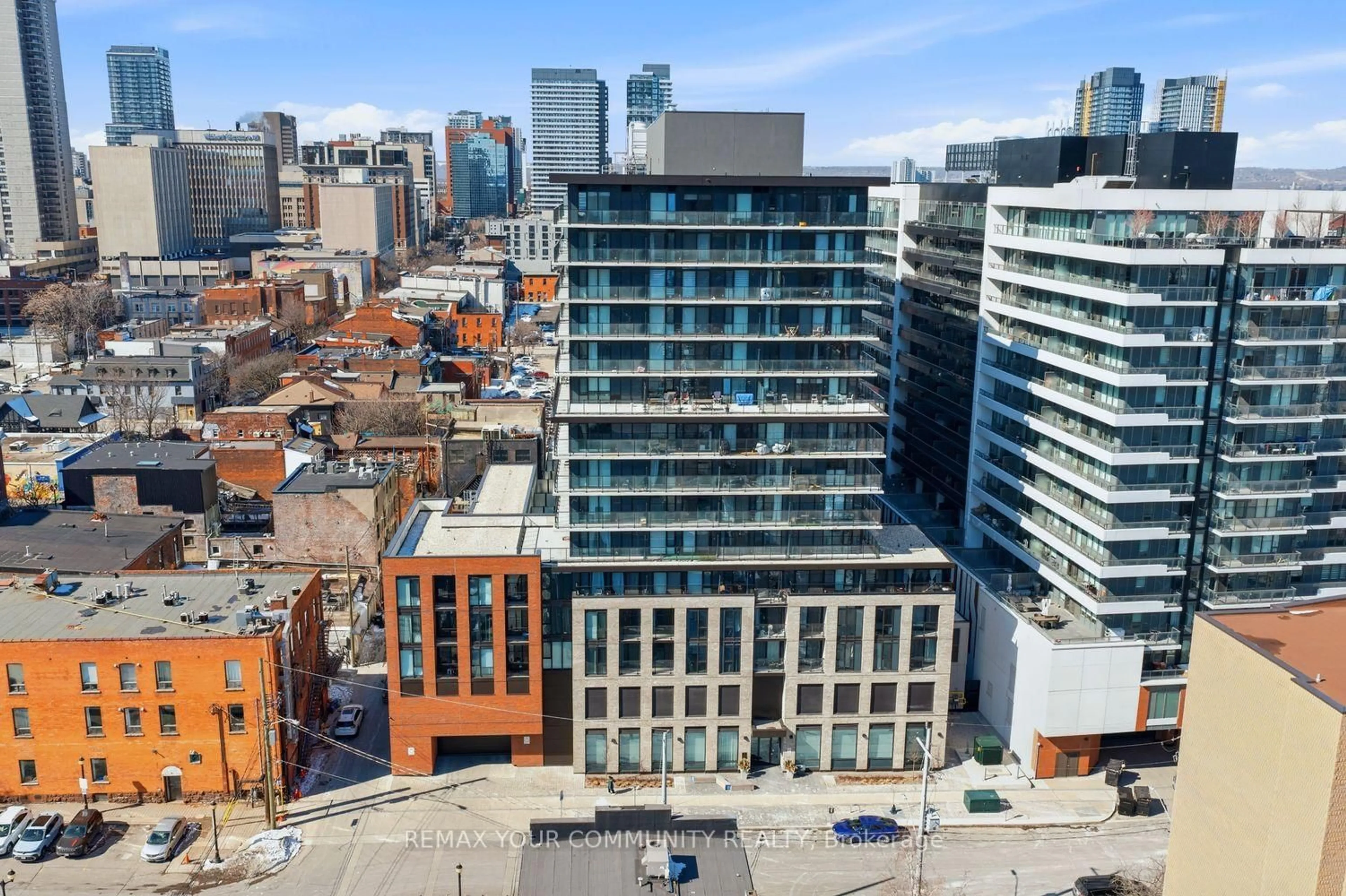 A pic from outside/outdoor area/front of a property/back of a property/a pic from drone, city buildings view from balcony for 1 Jarvis St #1317, Hamilton Ontario L8R 3J2