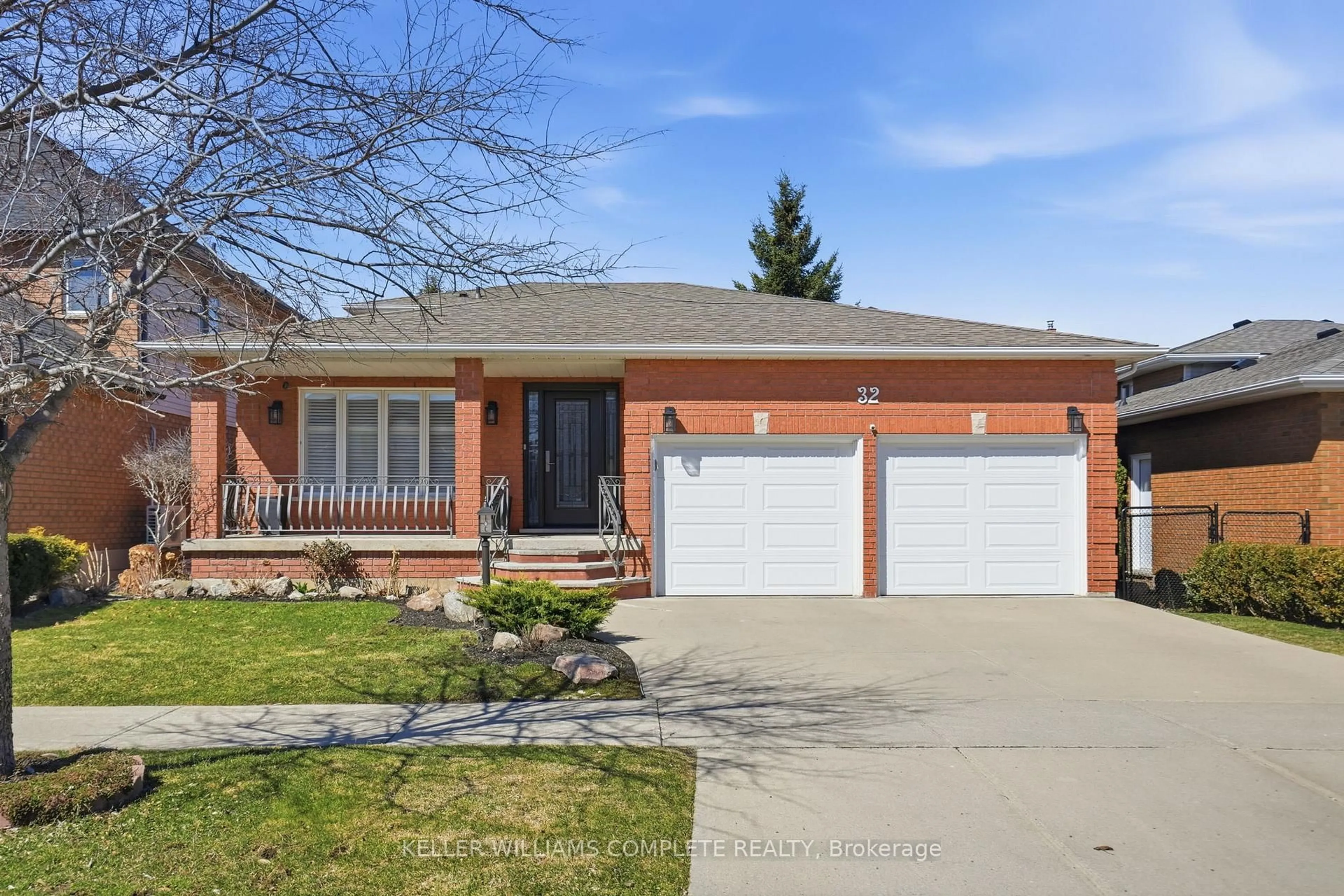 Home with brick exterior material, street for 32 Highbury Dr, Hamilton Ontario L8J 2T4