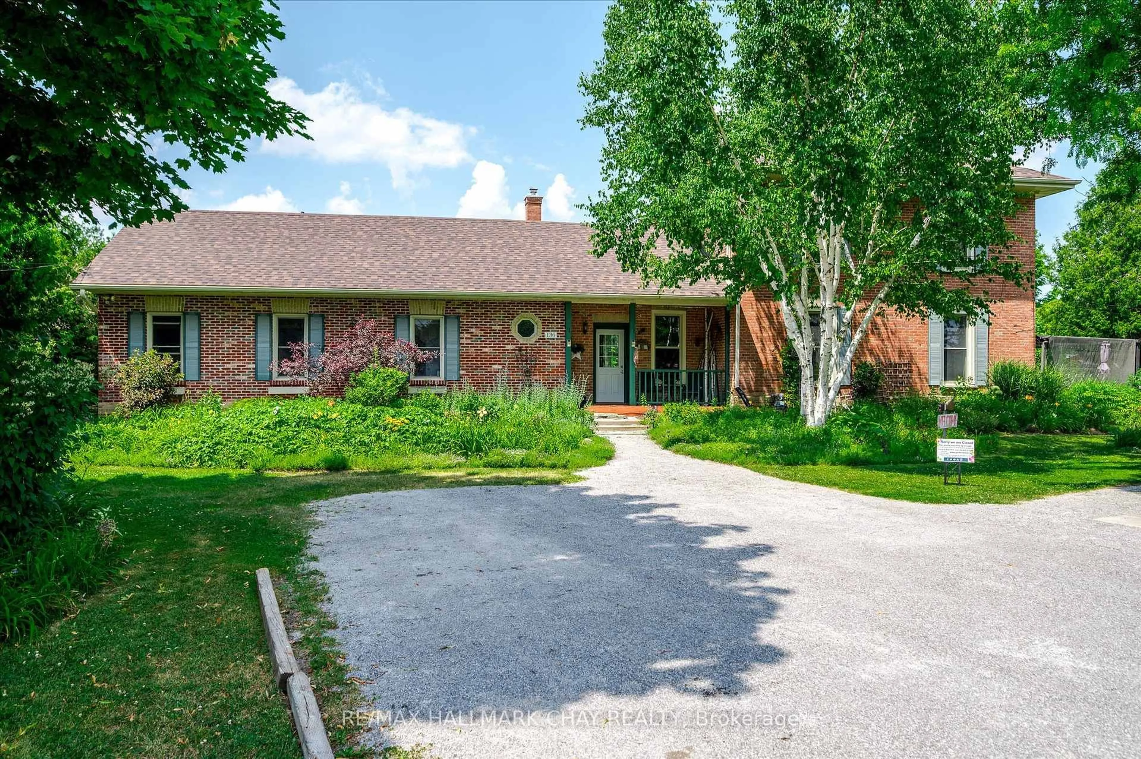 Home with brick exterior material, street for 136 County 4 Rd, Douro-Dummer Ontario K9L 1V6