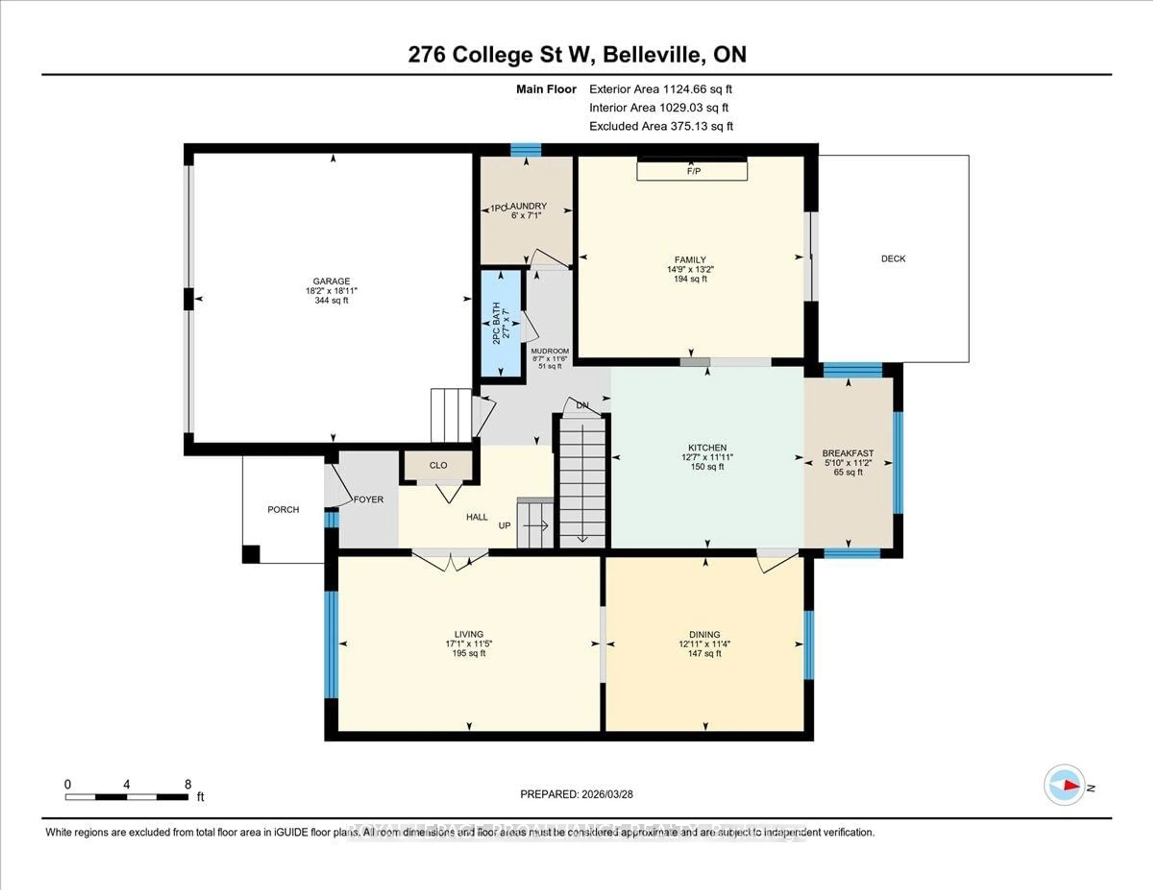 Floor plan for 276 College St, Belleville Ontario K8P 4X6
