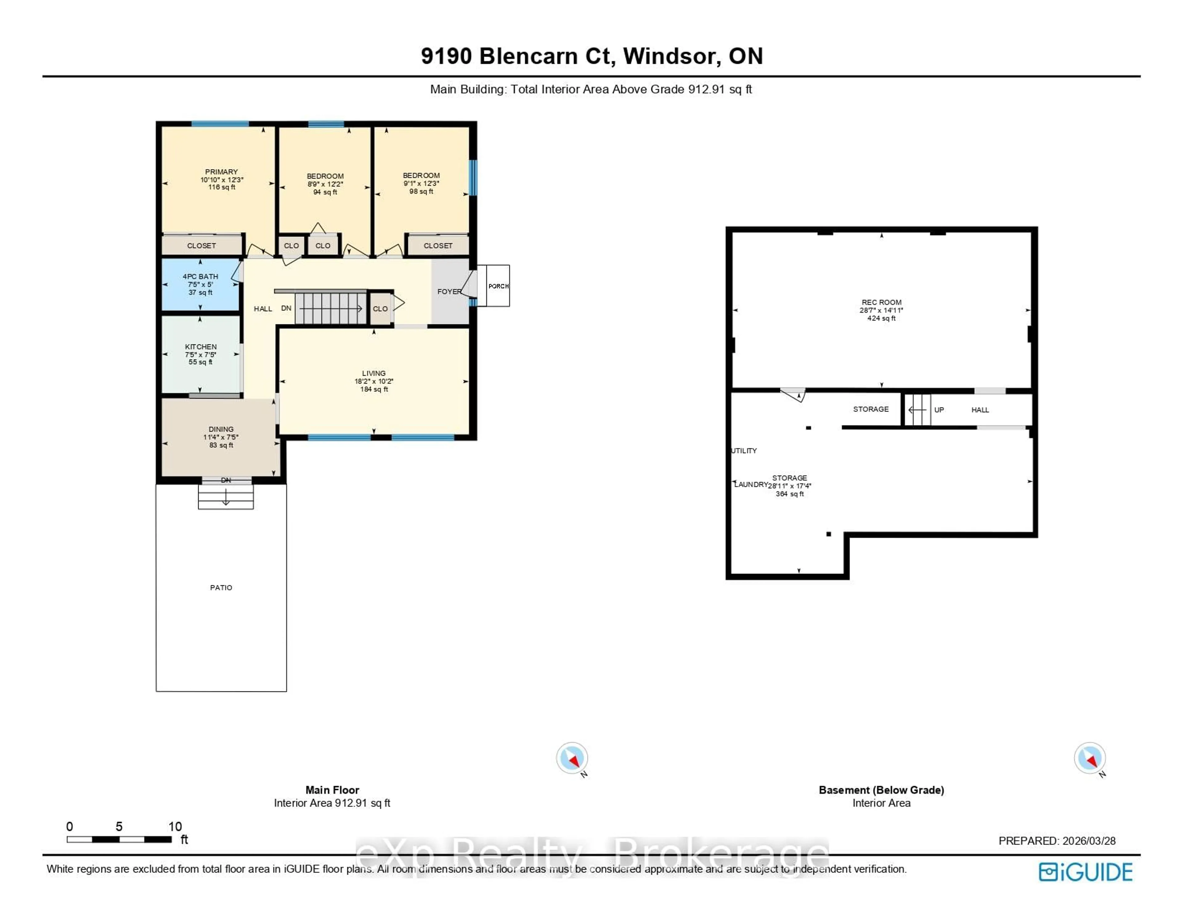 Floor plan for 9190 Blencarn Crt, Windsor Ontario N8S 4L3