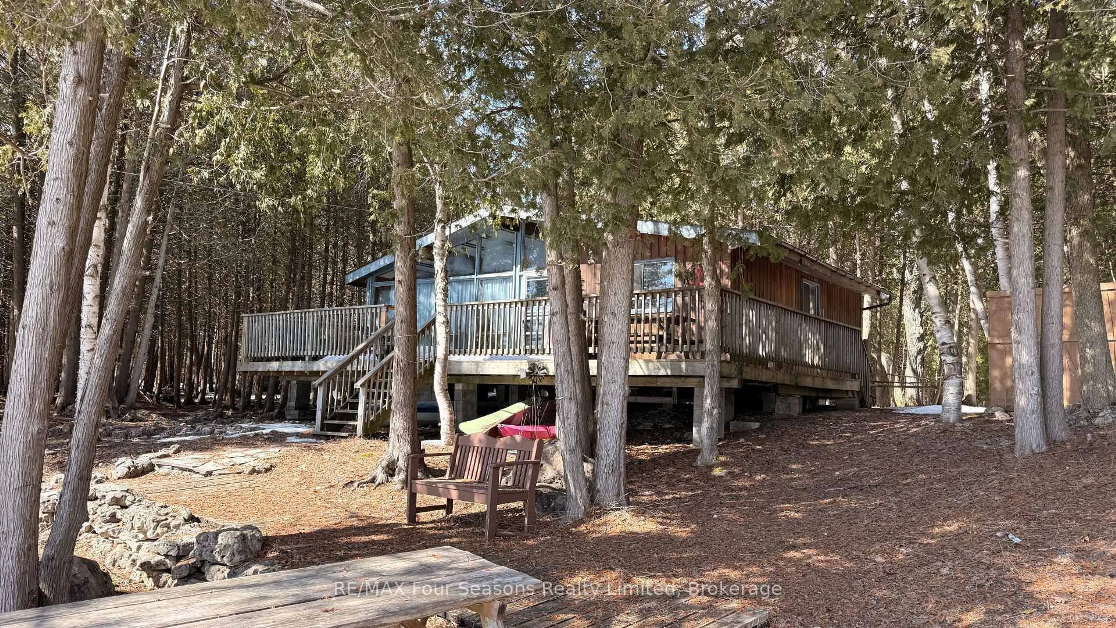 Patio, water/lake/river/ocean view for 14 Catapillar Lane, South Bruce Peninsula Ontario N0H 2T0