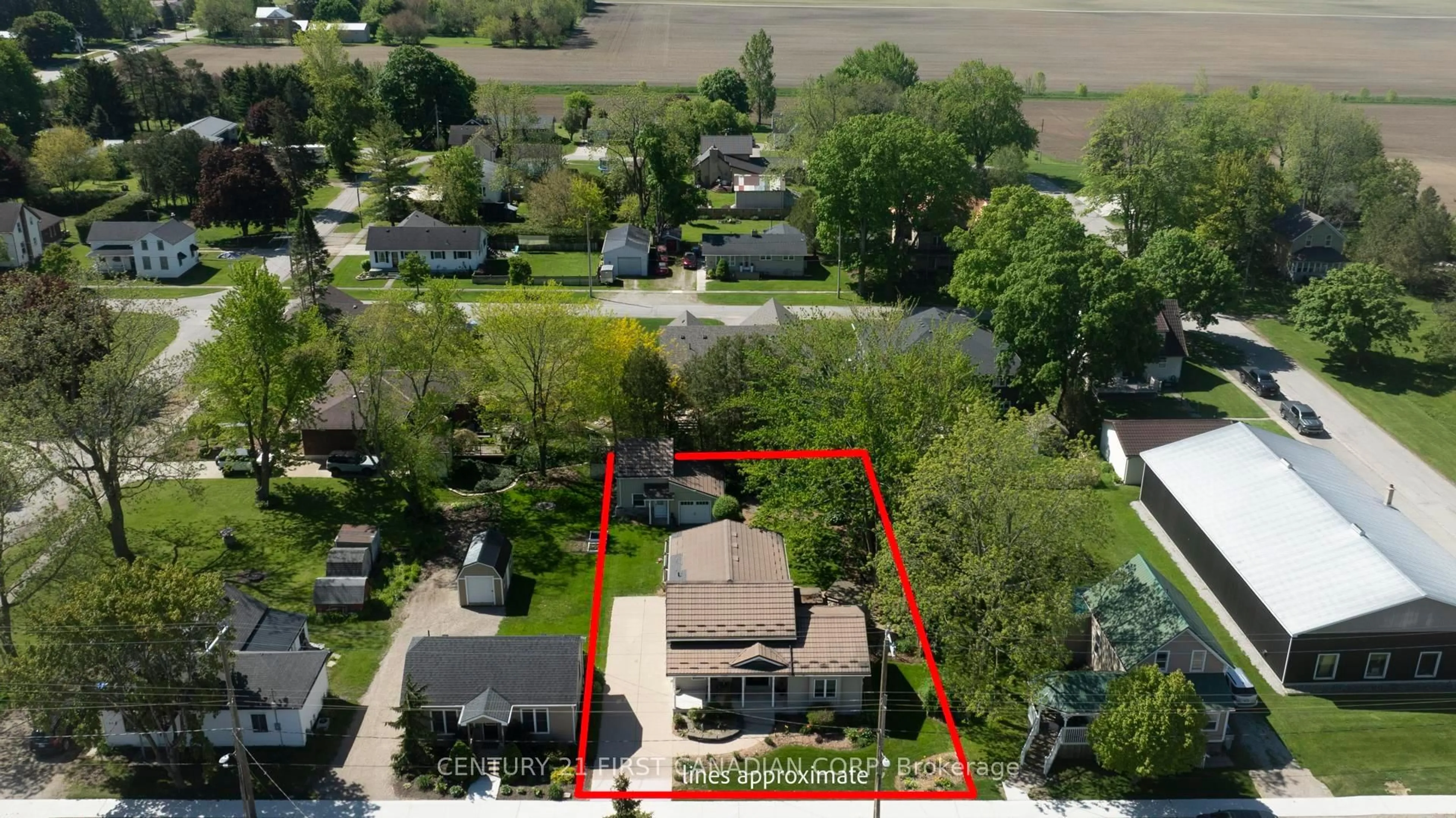 A pic from outside/outdoor area/front of a property/back of a property/a pic from drone, street for 167 Dashwood Rd, South Huron Ontario N0M 1N0