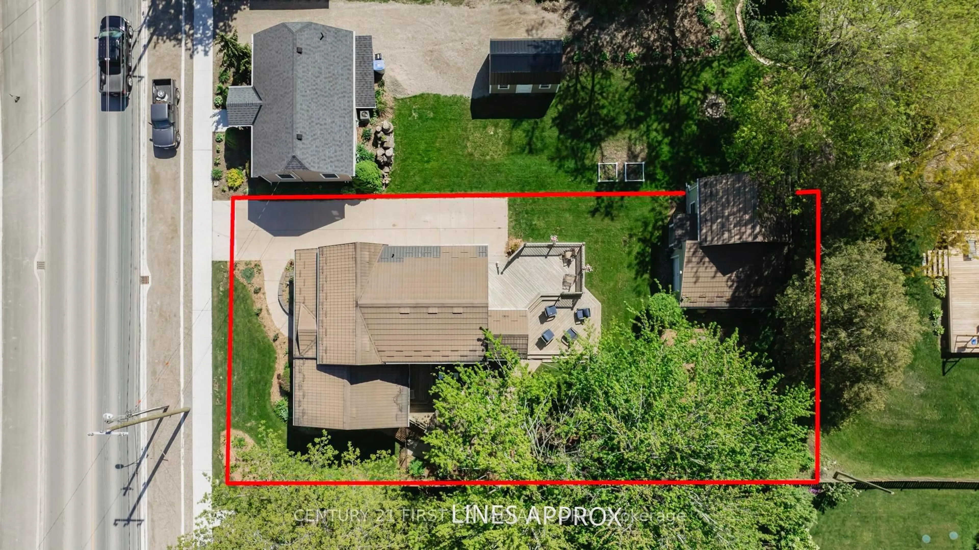 A pic from outside/outdoor area/front of a property/back of a property/a pic from drone, street for 167 Dashwood Rd, South Huron Ontario N0M 1N0