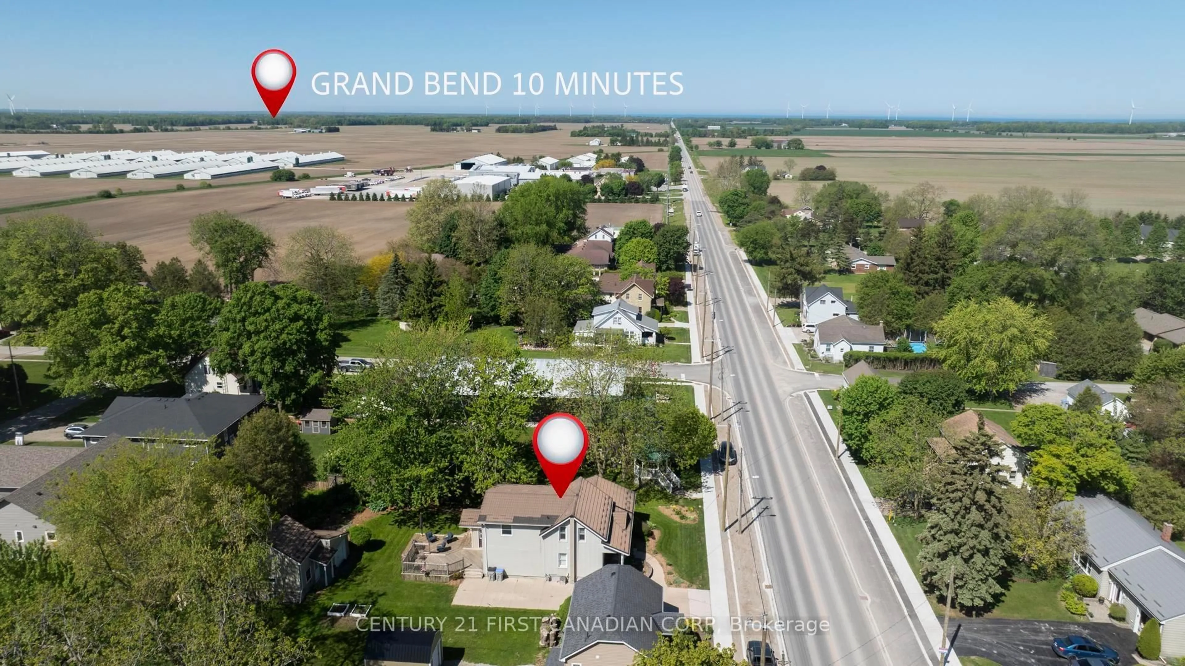 A pic from outside/outdoor area/front of a property/back of a property/a pic from drone, street for 167 Dashwood Rd, South Huron Ontario N0M 1N0