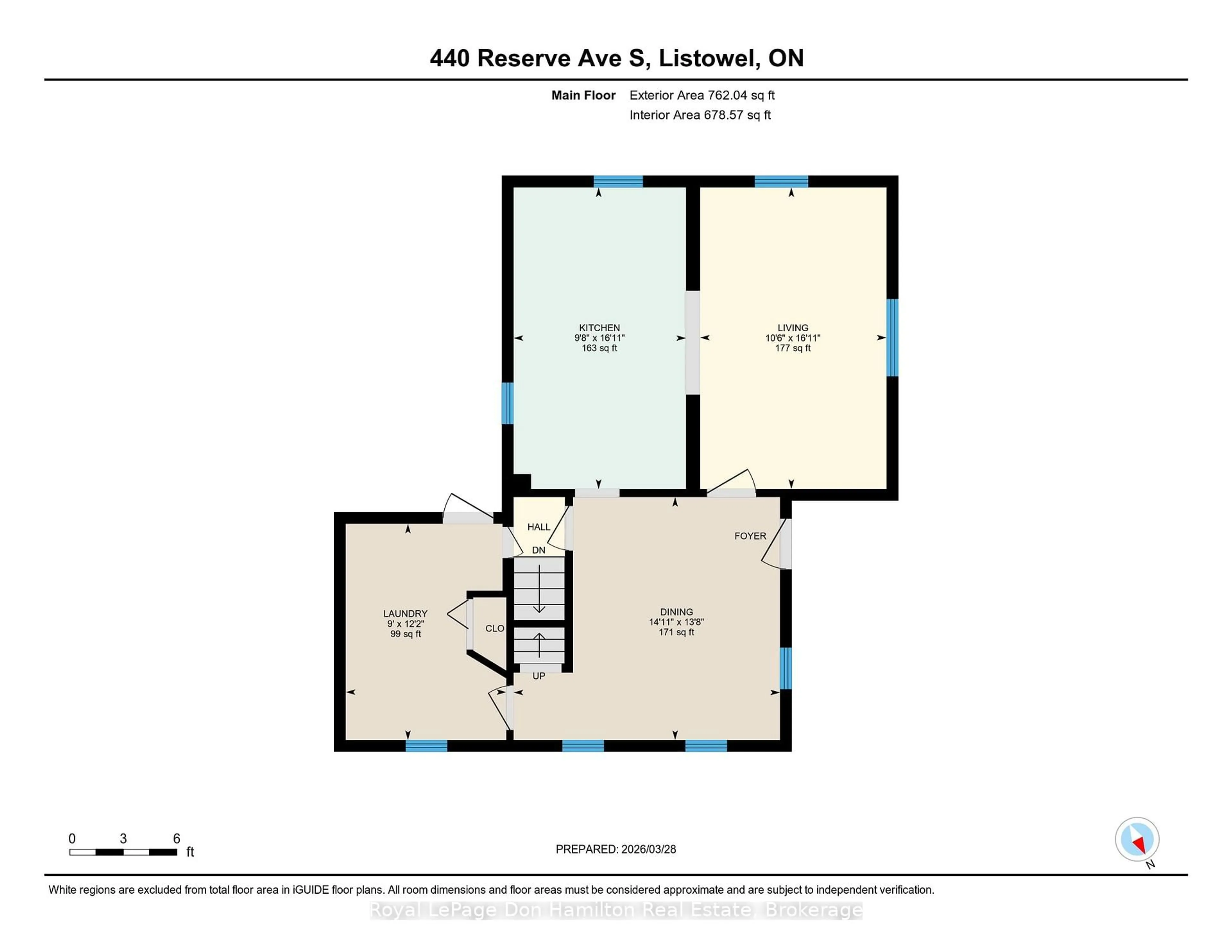 Floor plan for 440 Reserve Ave, North Perth Ontario N4W 2L1