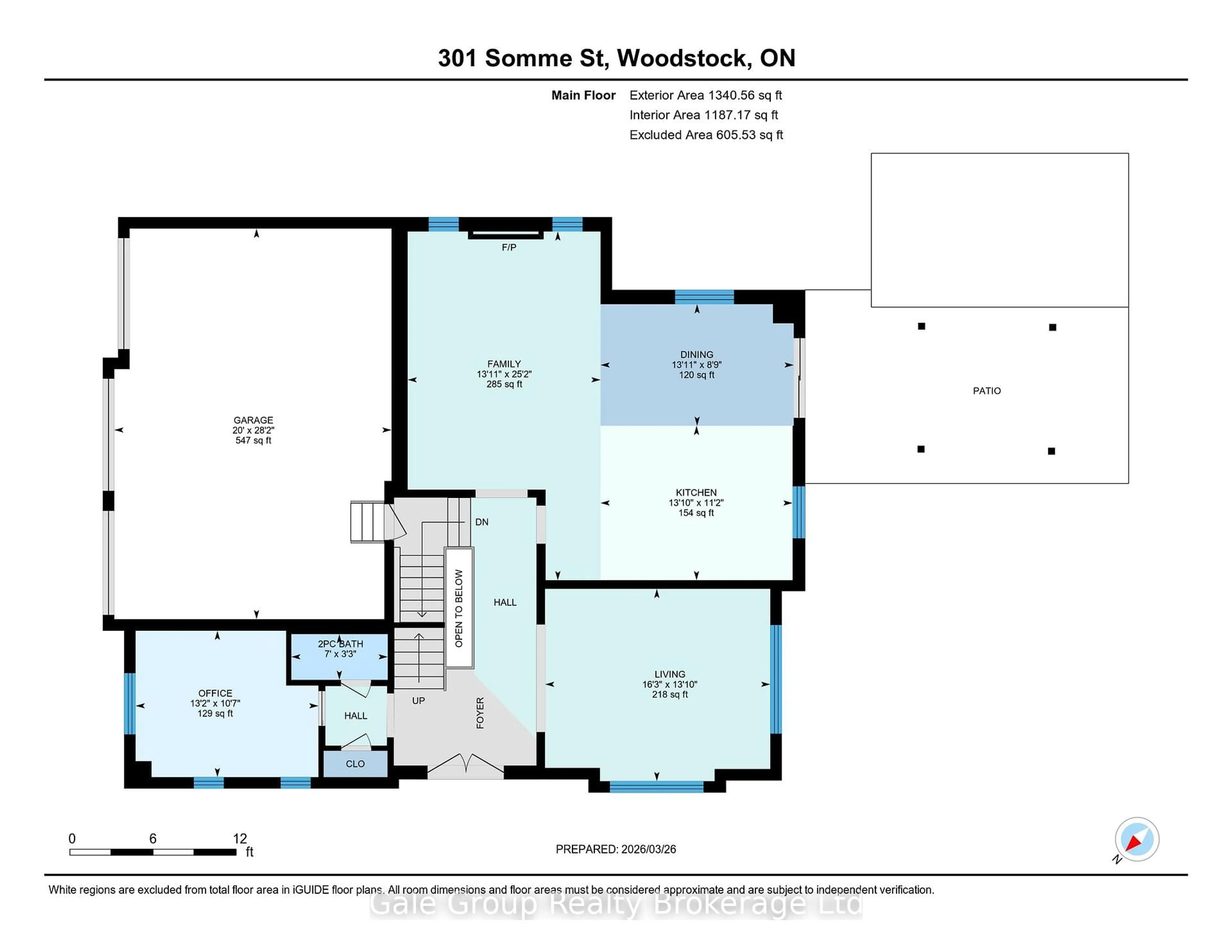 Floor plan for 301 Somme St, Woodstock Ontario N4T 0K3