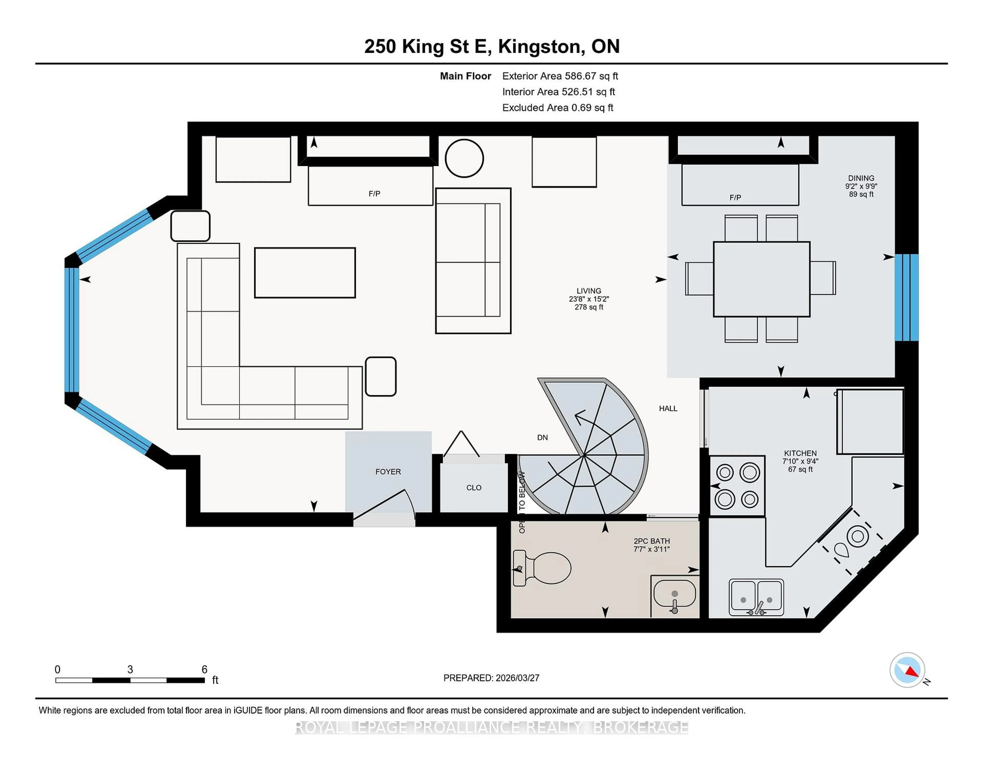 Floor plan for 250 King St #1, Kingston Ontario K7L 3A9
