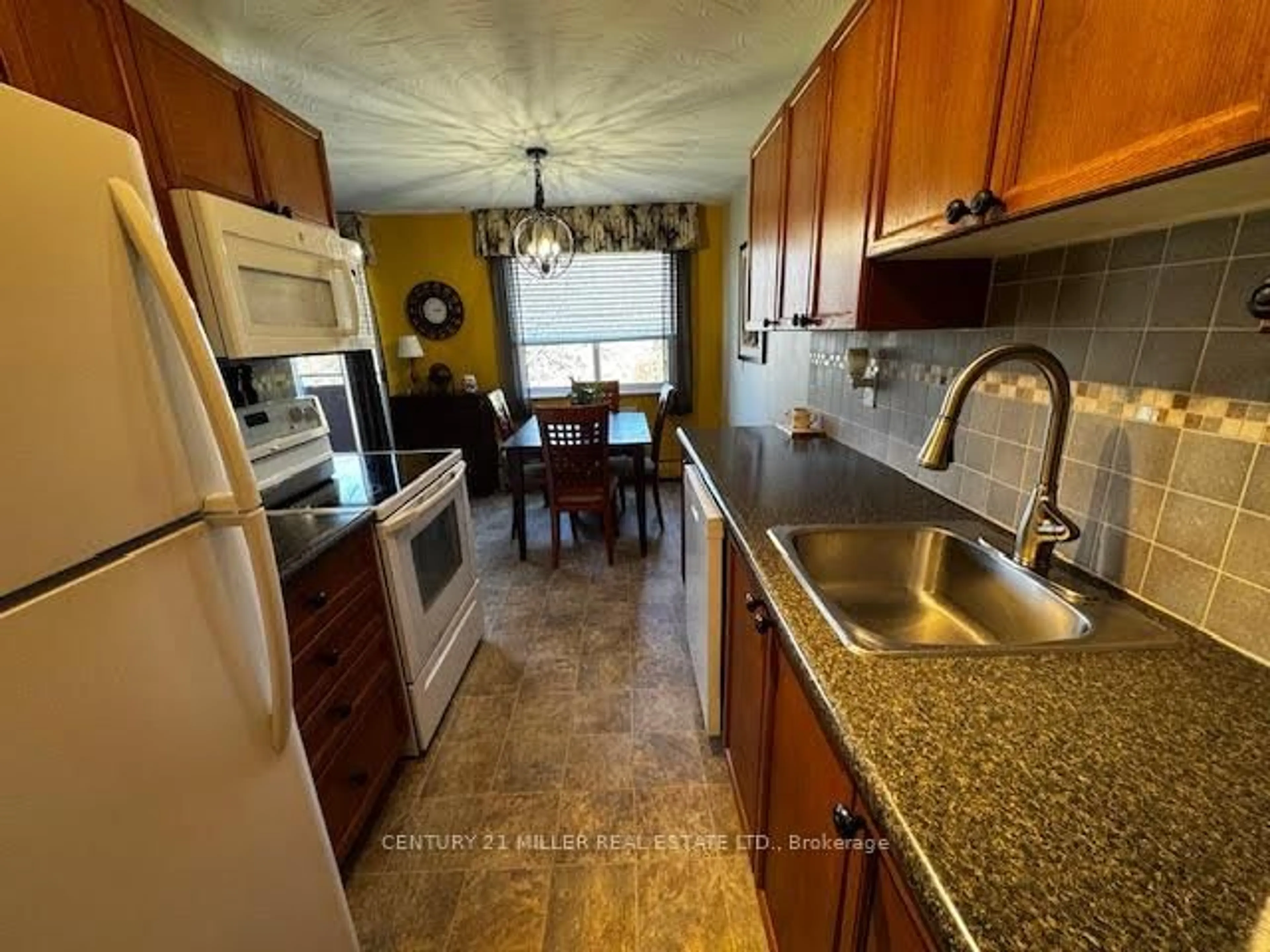 Standard kitchen, ceramic/tile floor for 485 Thorold Rd #204, Welland Ontario L3C 3X1