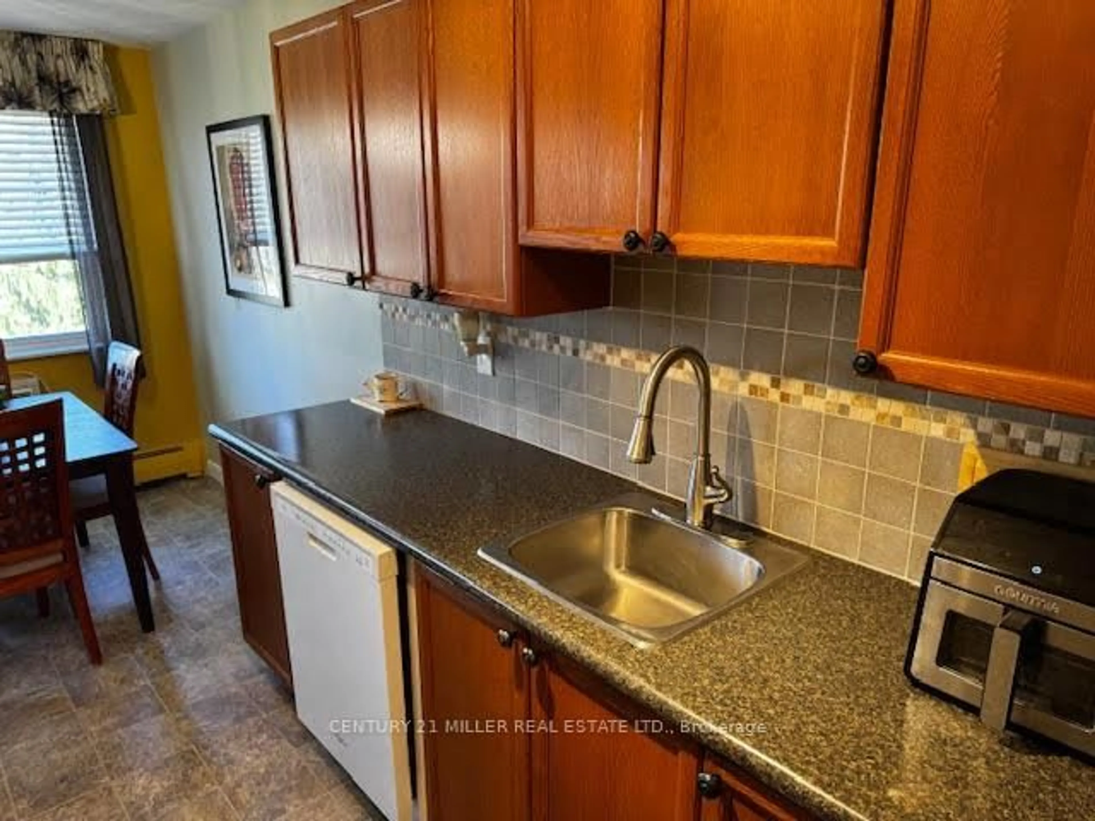 Standard kitchen, ceramic/tile floor for 485 Thorold Rd #204, Welland Ontario L3C 3X1