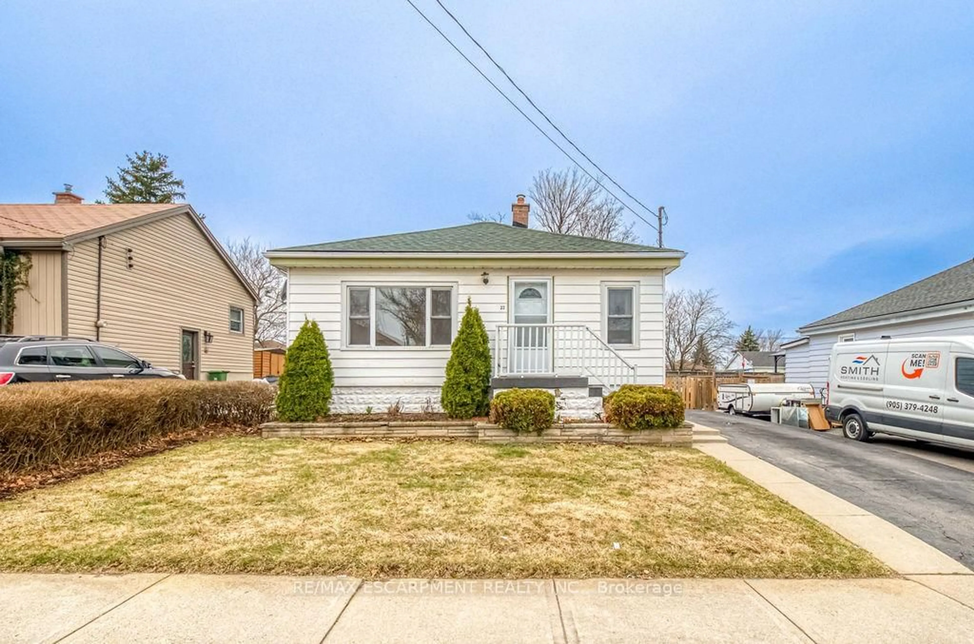 Home with vinyl exterior material, street for 22 David Ave, Hamilton Ontario L9A 3V1