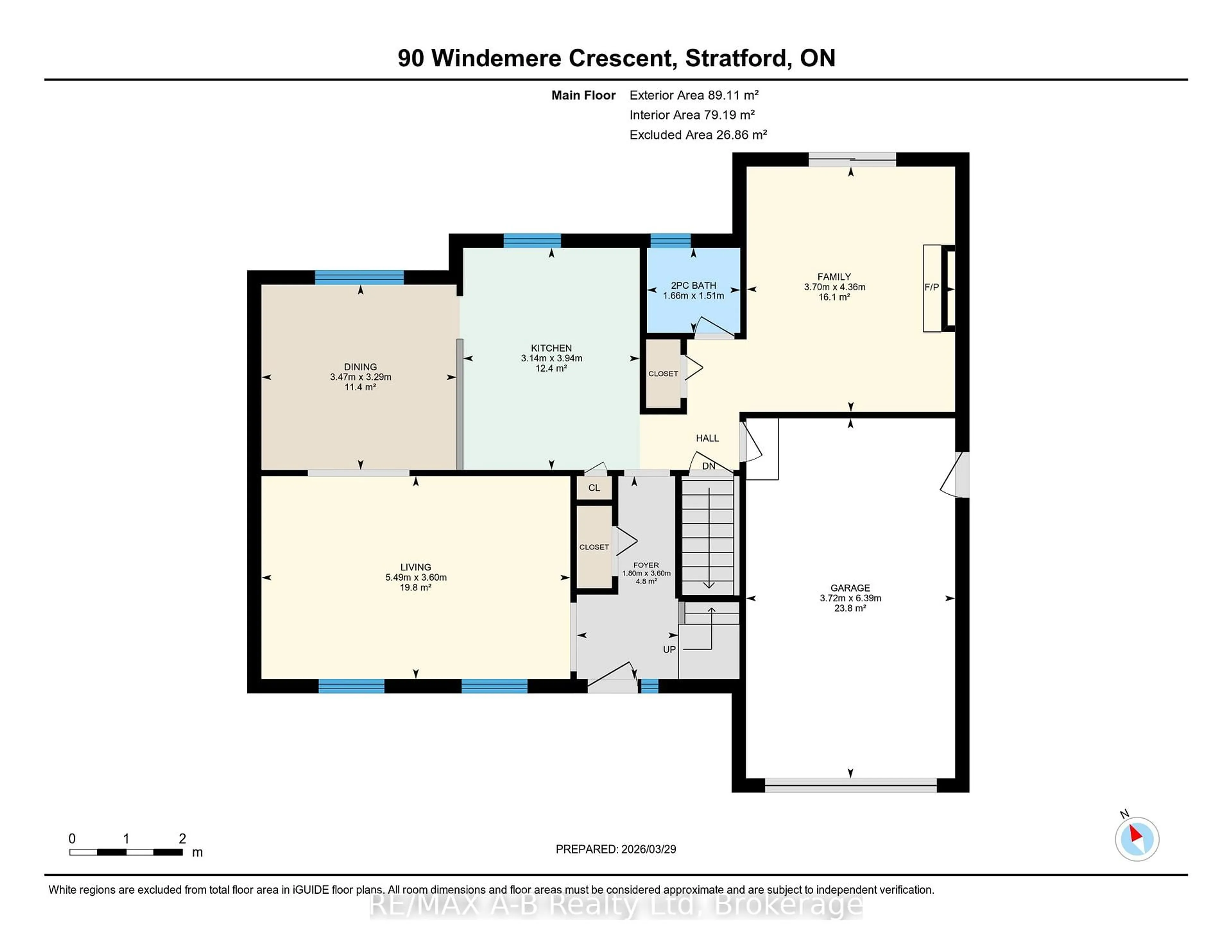 Floor plan for 90 Windemere Cres, Stratford Ontario N5A 6B1