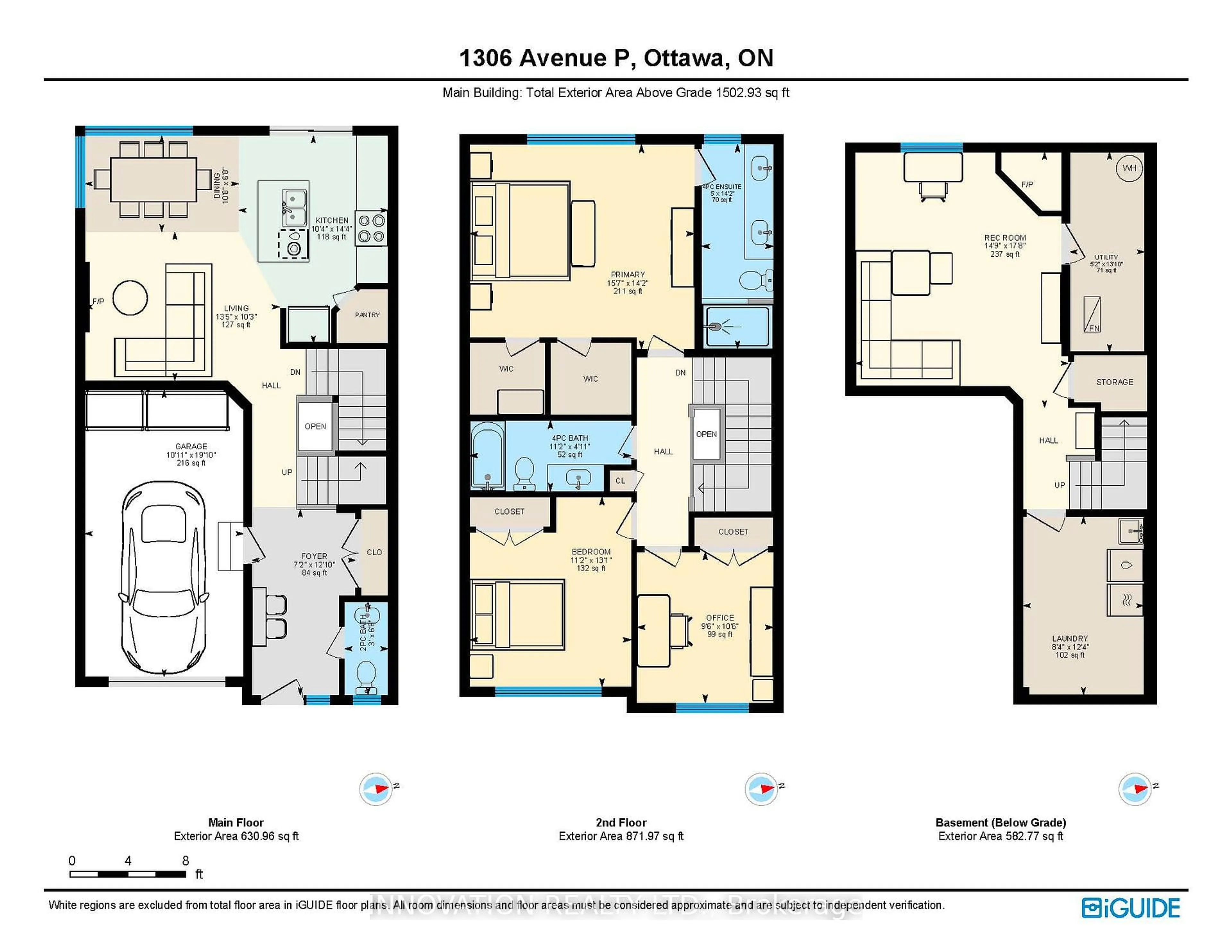 Floor plan for 1306 Avenue P Ave, Ottawa Ontario K1G 0B3