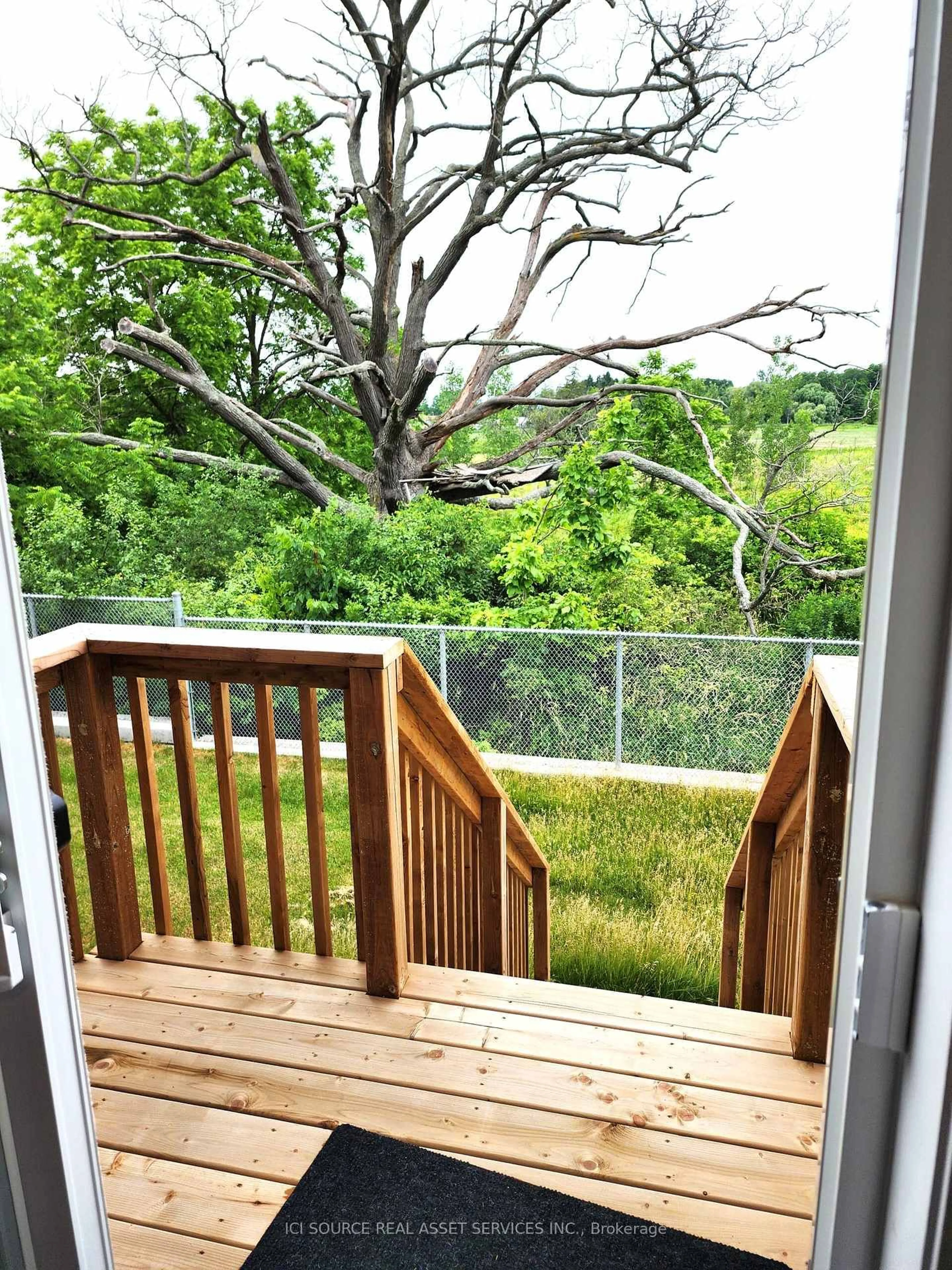 Balcony in the apartment, forest/trees view for 79 Lloyd Davies Way, Hamilton Ontario L0R 1C0