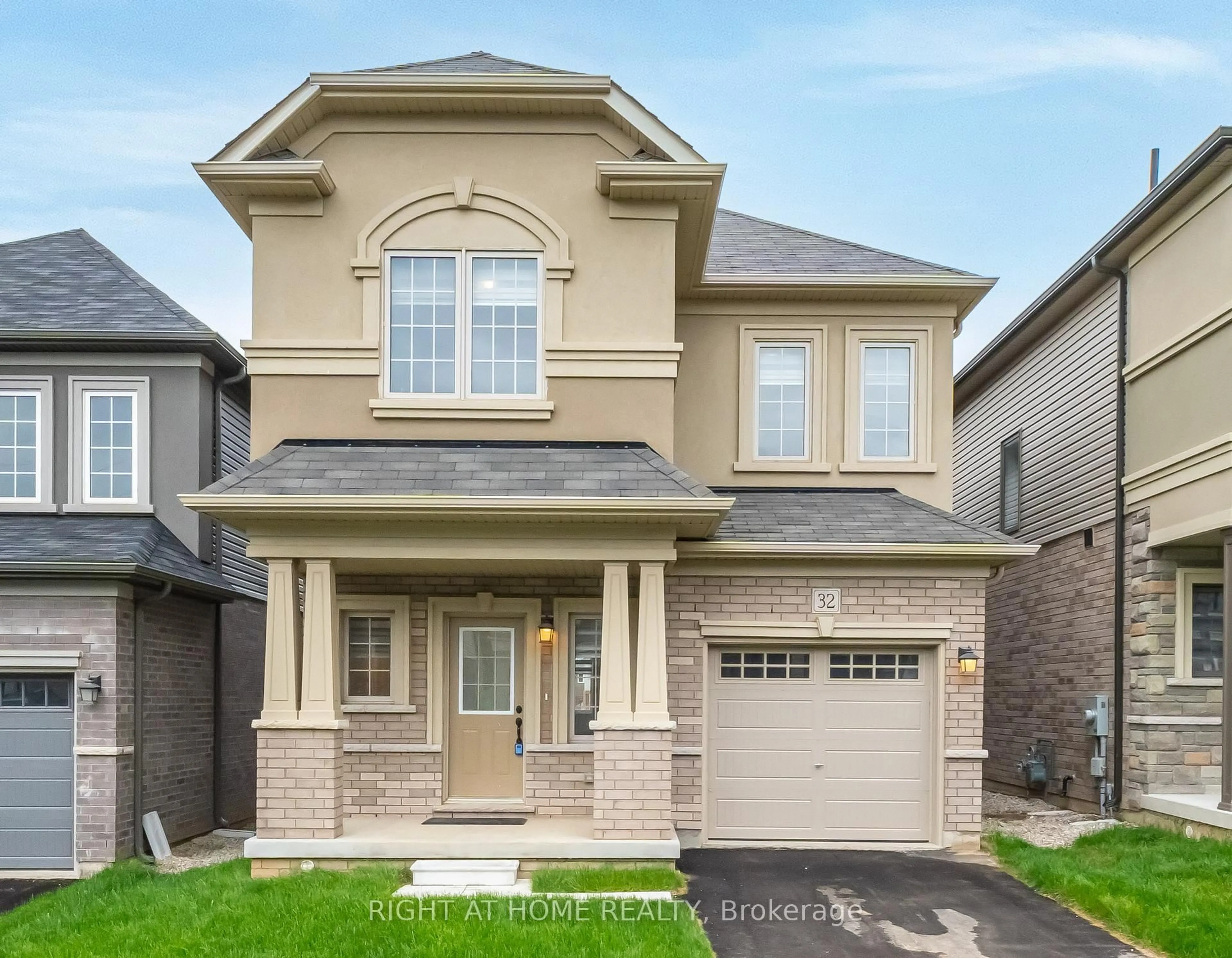 Home with brick exterior material, street for 32 George Brier Dr, Brant Ontario N3L 0L3