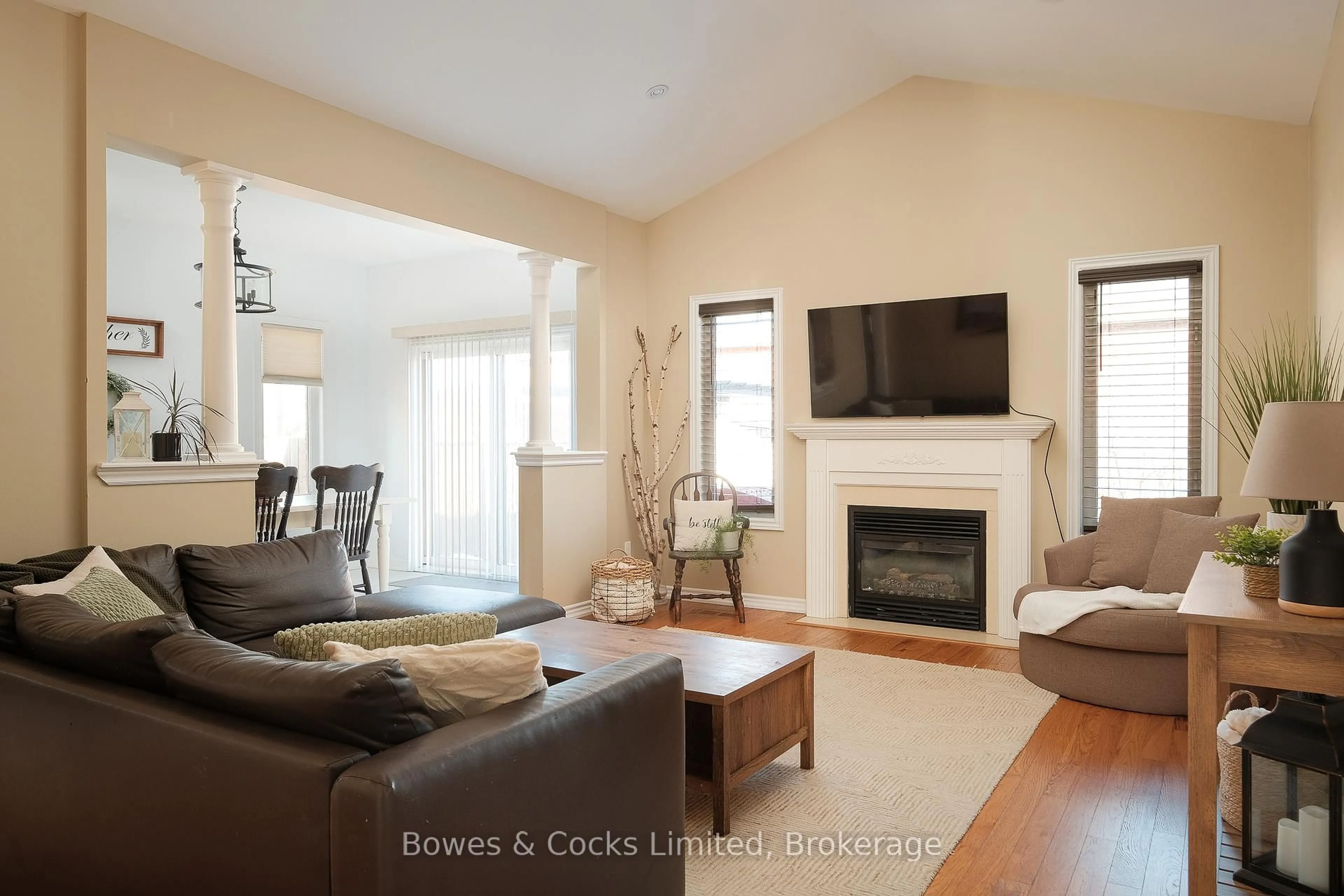 Living room with furniture, wood/laminate floor for 50 Church Lane, Trent Hills Ontario K0L 1Y0