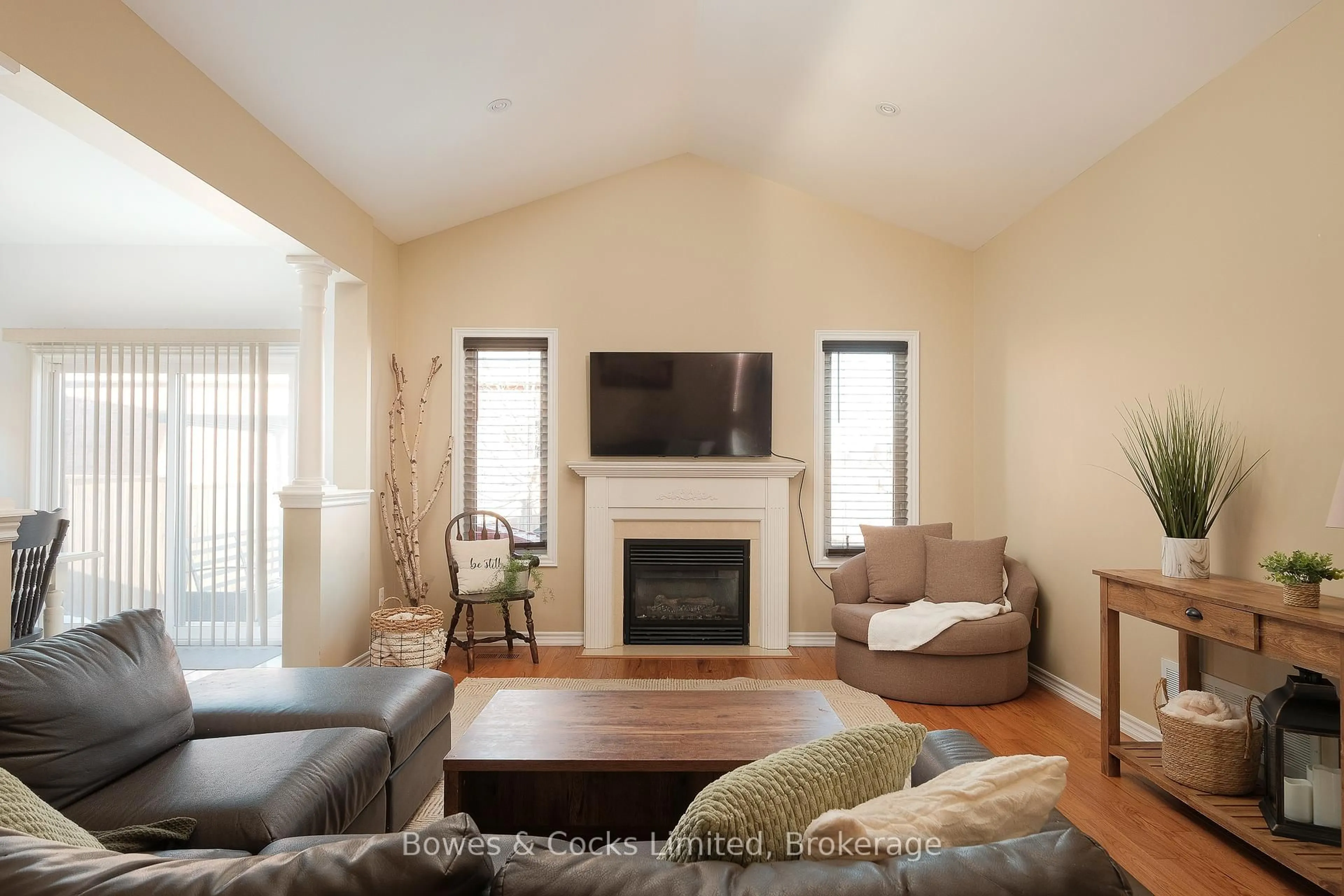 Living room with furniture, wood/laminate floor for 50 Church Lane, Trent Hills Ontario K0L 1Y0