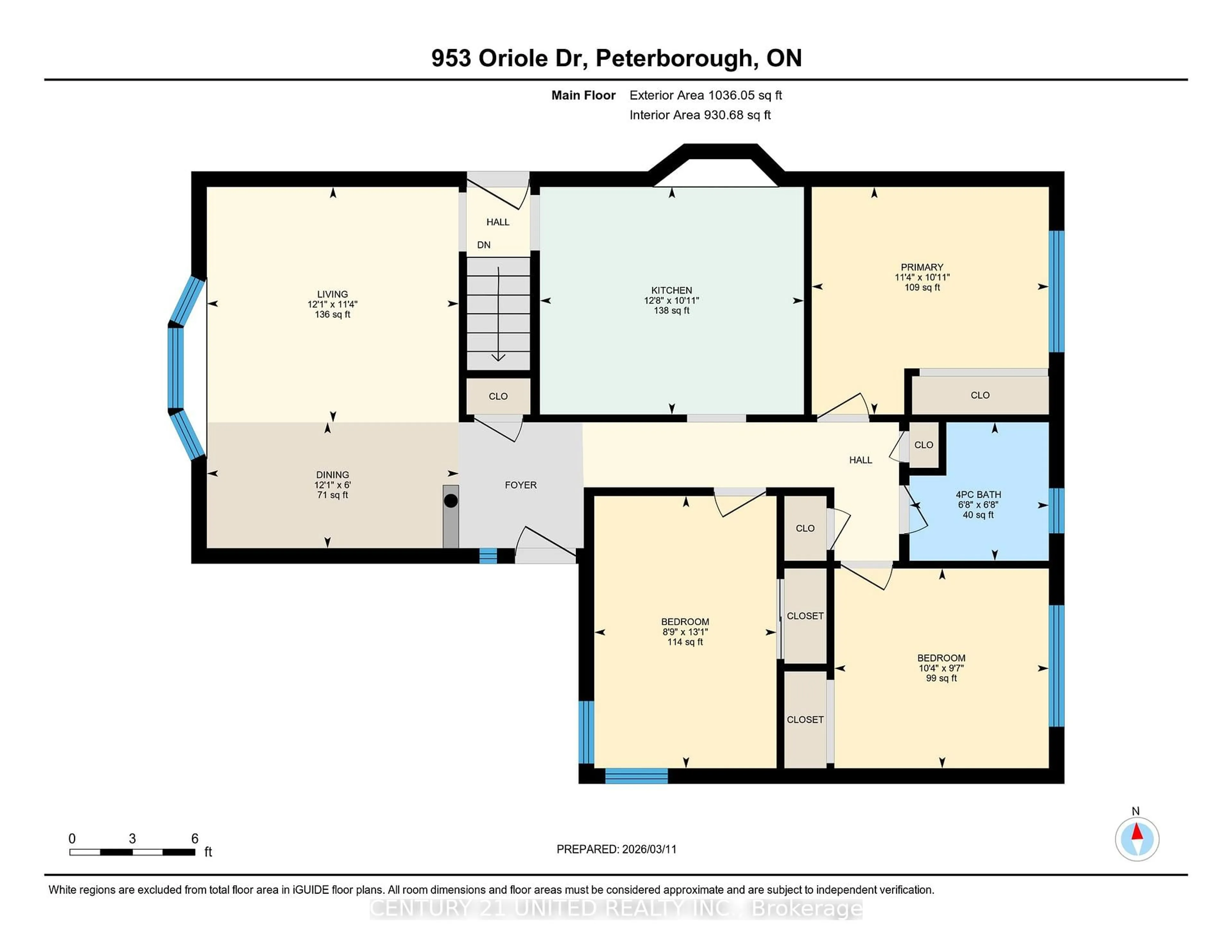 Floor plan for 953 Oriole Dr, Peterborough Ontario K9H 6K6