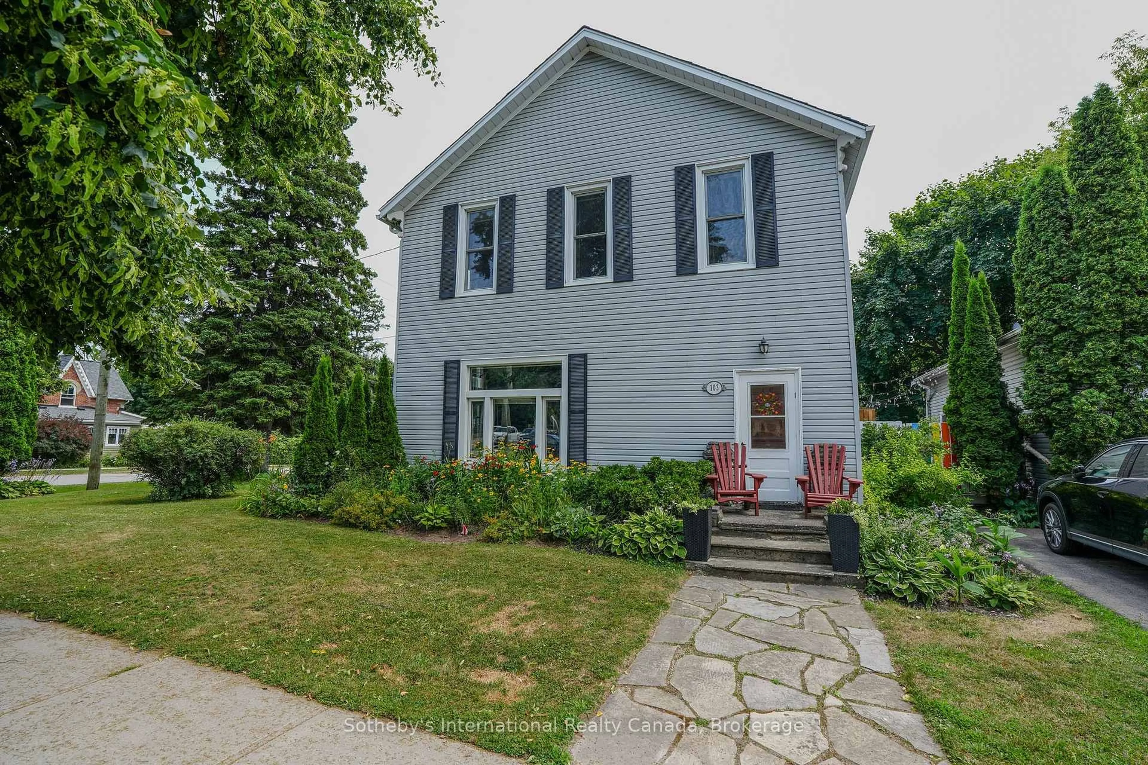 Home with vinyl exterior material, street for 103 Bruce St, Blue Mountains Ontario N0H 2P0