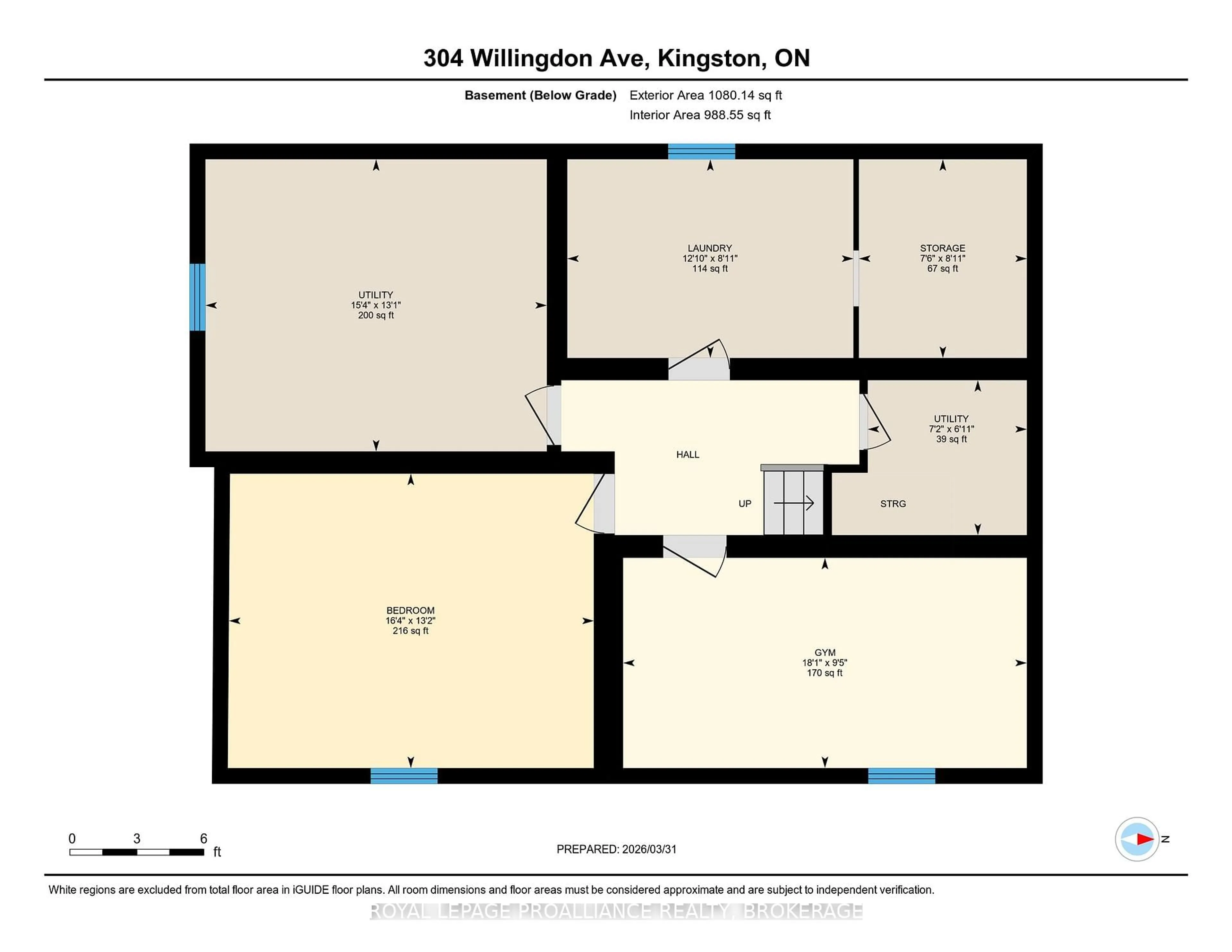 Floor plan for 304 Willingdon Ave, Kingston Ontario K7L 4J4