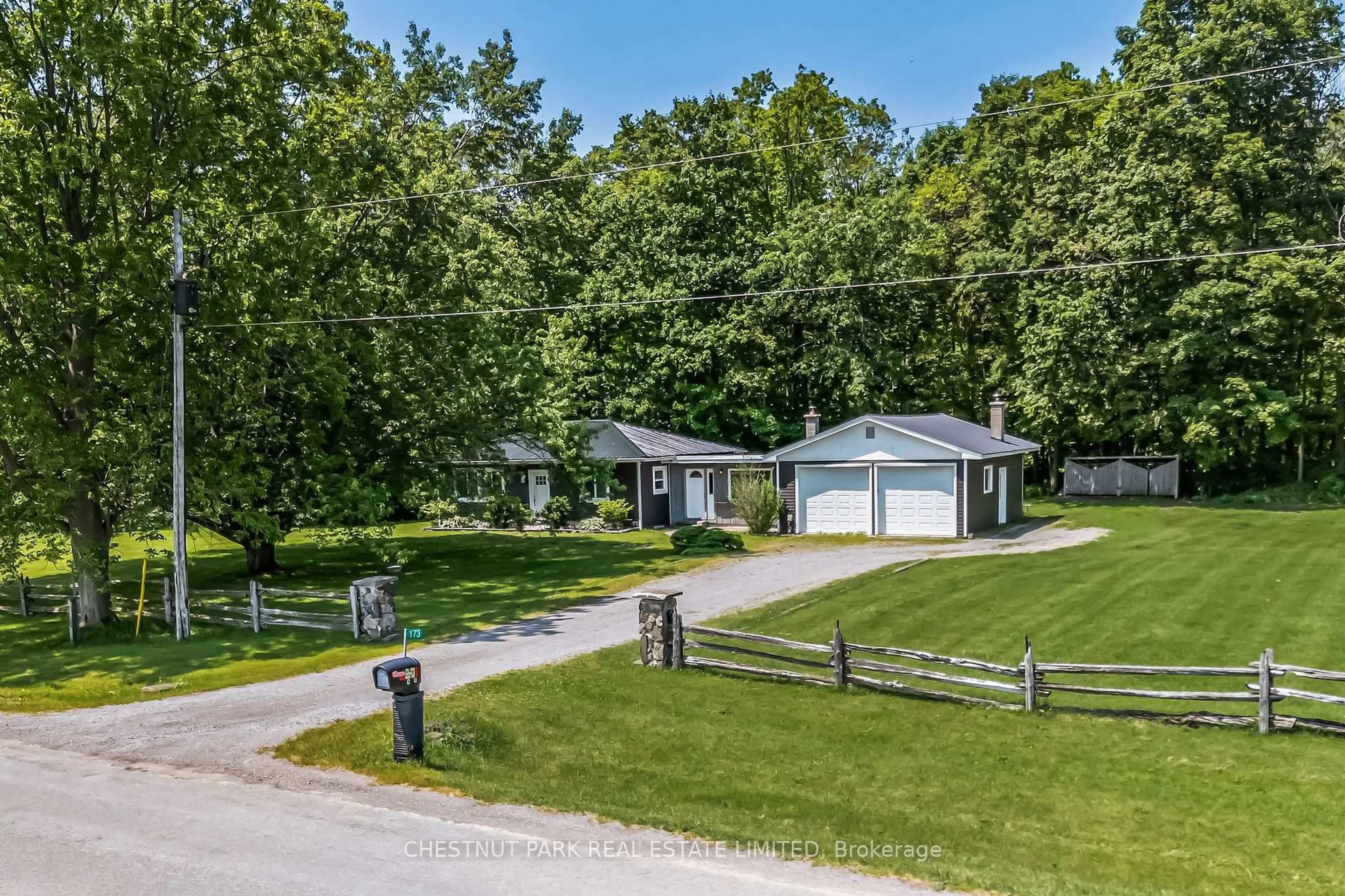 A pic from outside/outdoor area/front of a property/back of a property/a pic from drone, street for 173 Fry Rd, Prince Edward County Ontario K0K 2T0