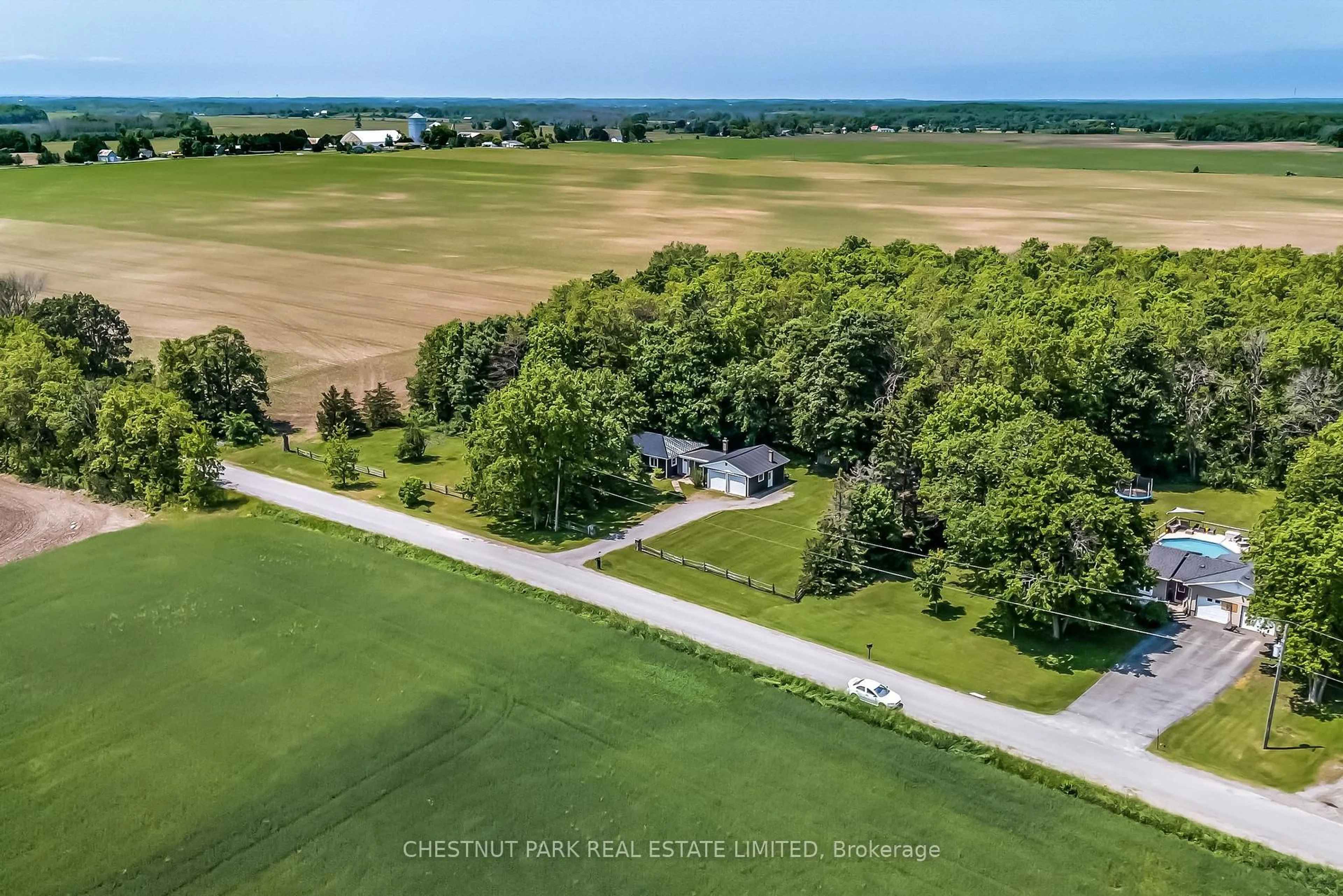 A pic from outside/outdoor area/front of a property/back of a property/a pic from drone, water/lake/river/ocean view for 173 Fry Rd, Prince Edward County Ontario K0K 2T0