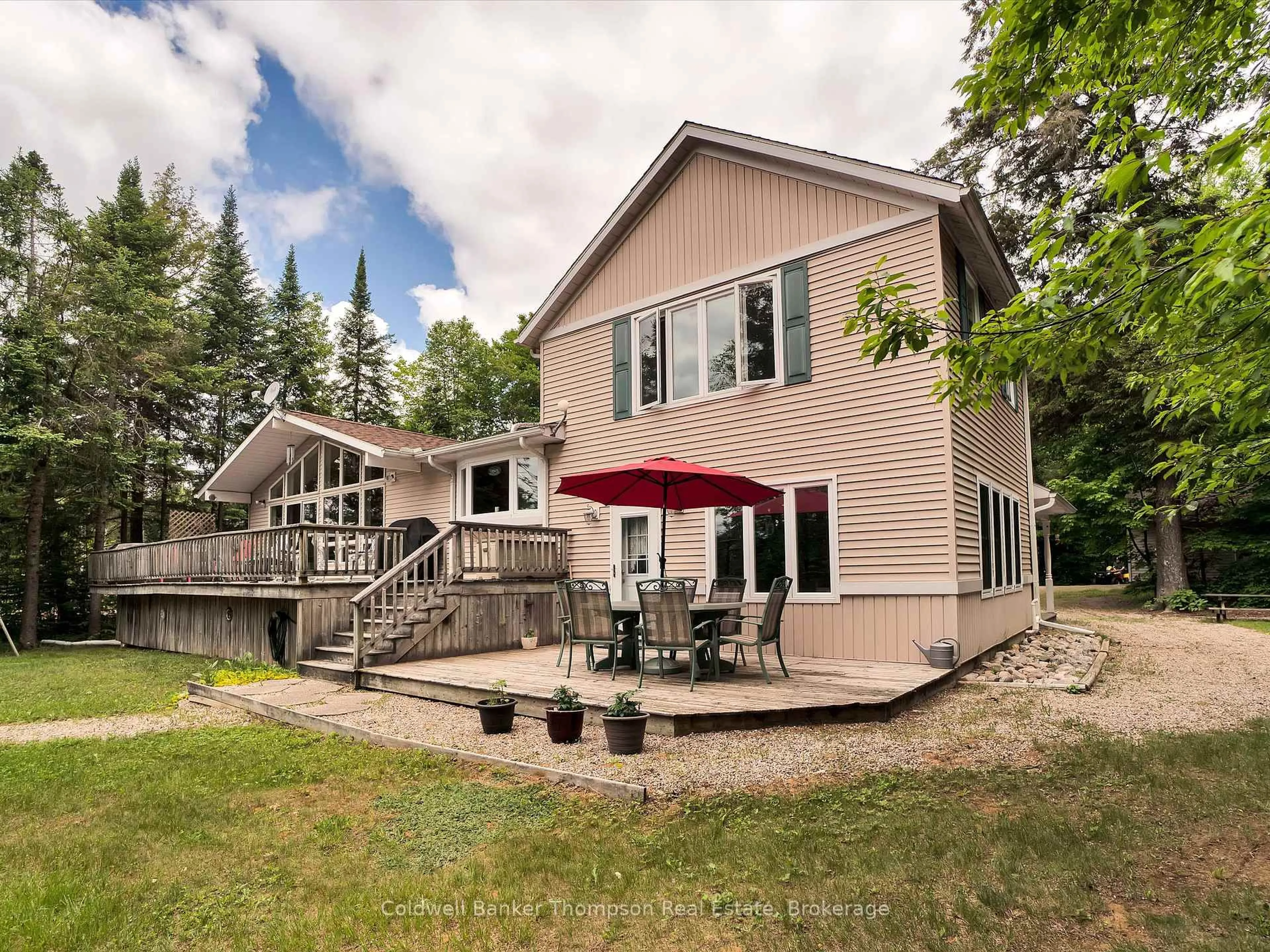 Patio, water/lake/river/ocean view for 1070 Grass Lake Rd, Kearney Ontario P0A 1M0