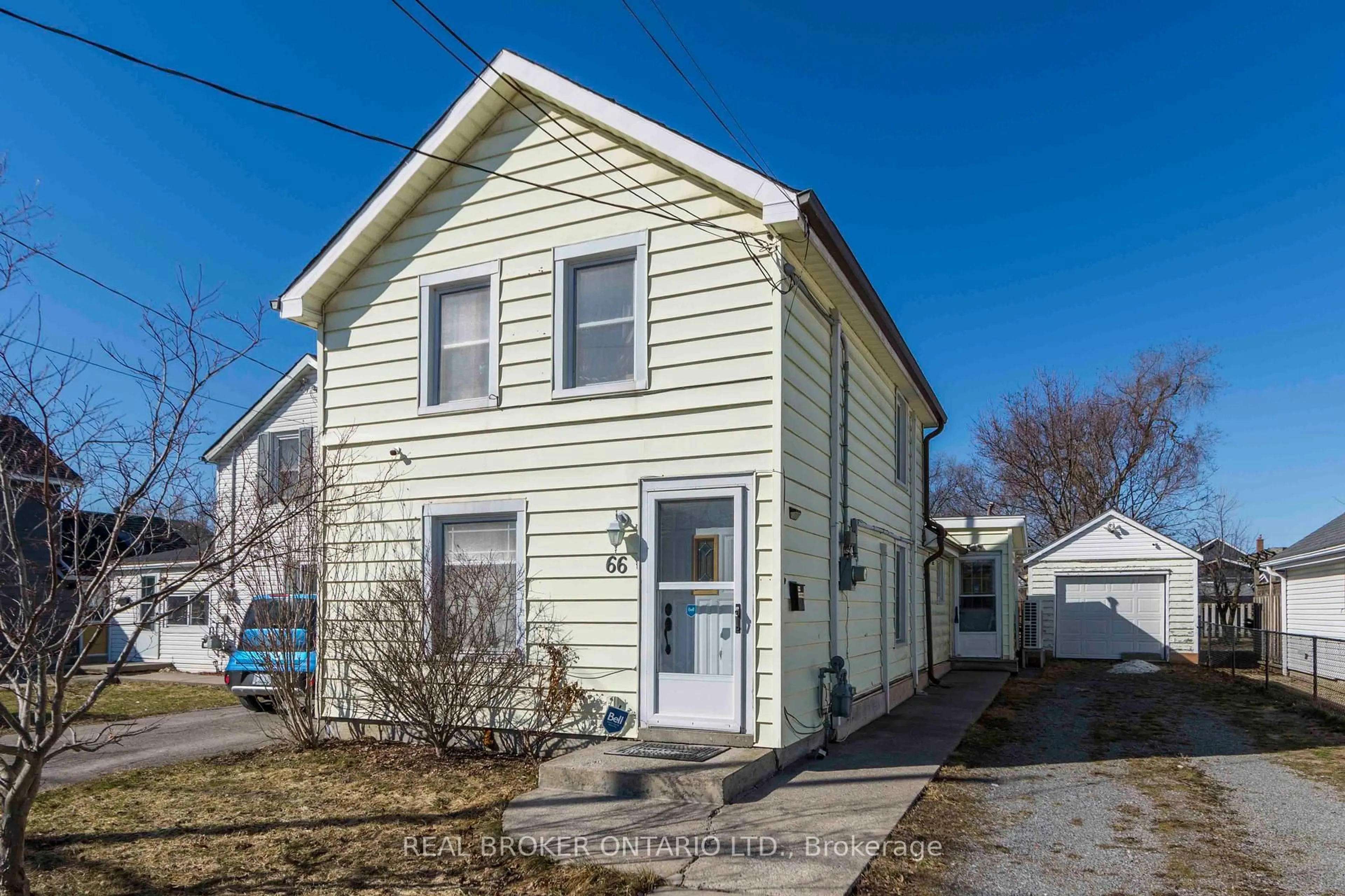 Home with vinyl exterior material, street for 66 South John St, Belleville Ontario K8N 3E3