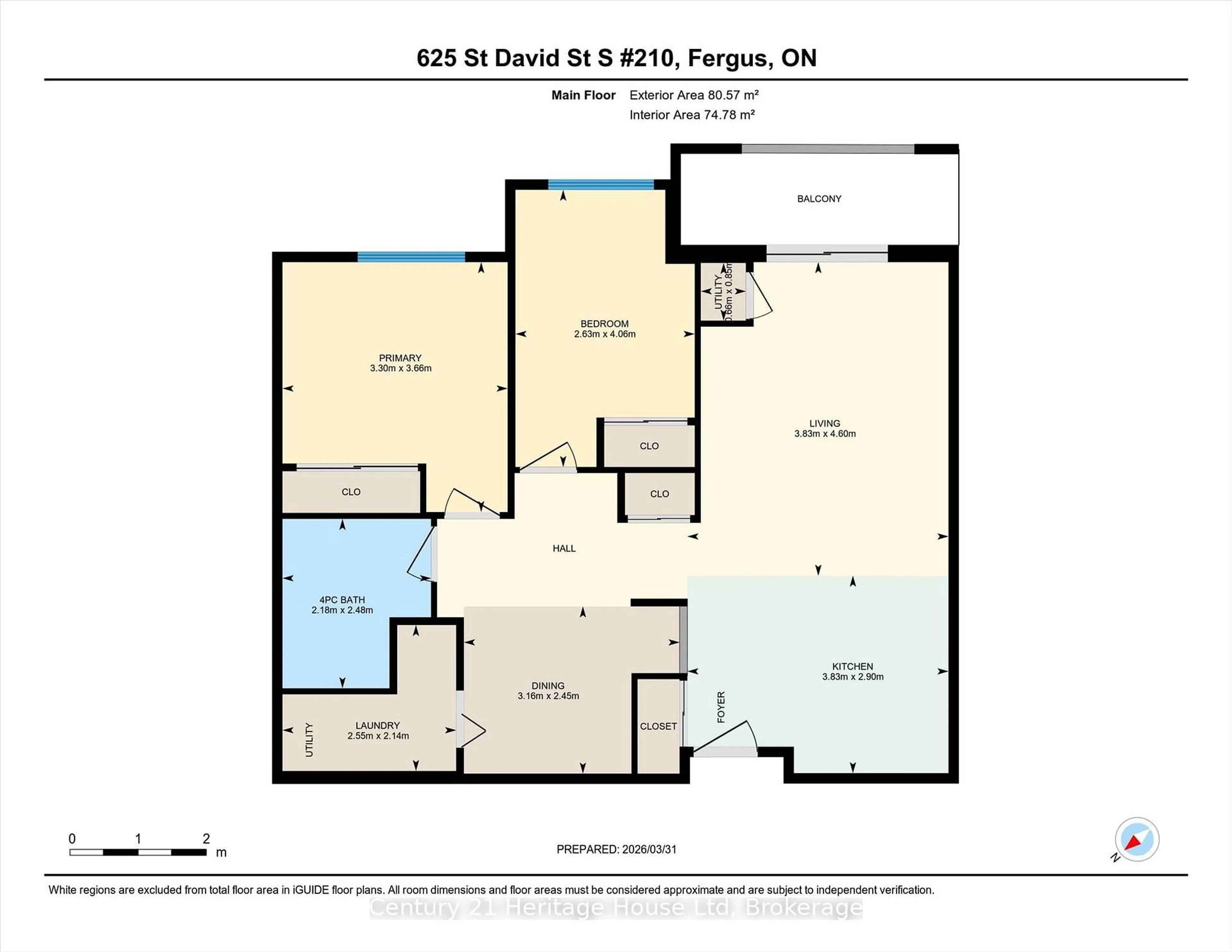 Floor plan for 625 St David St #210, Centre Wellington Ontario N1M 0A8