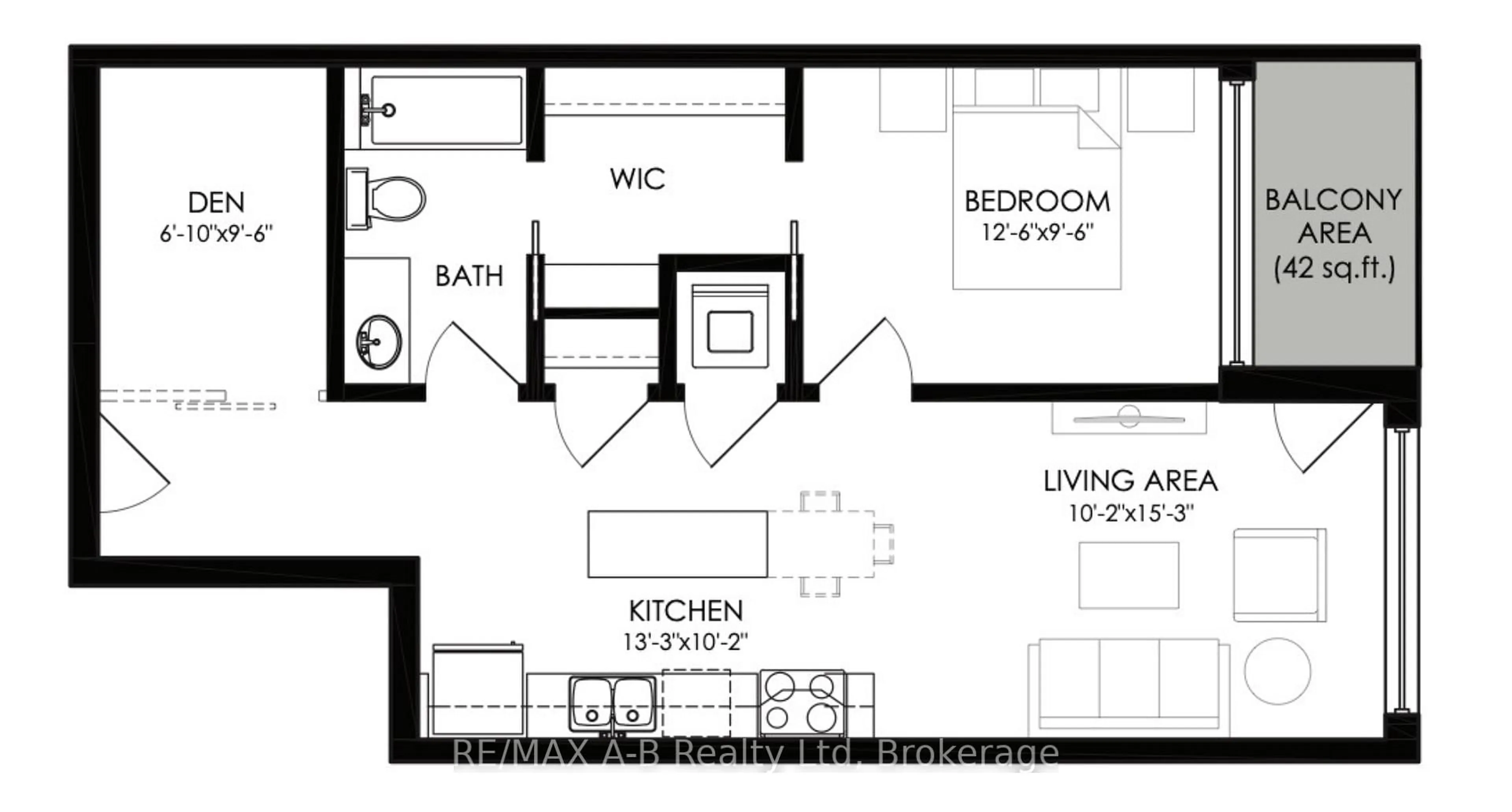 Floor plan for 690 King St #214, Kitchener Ontario N2G 0B9
