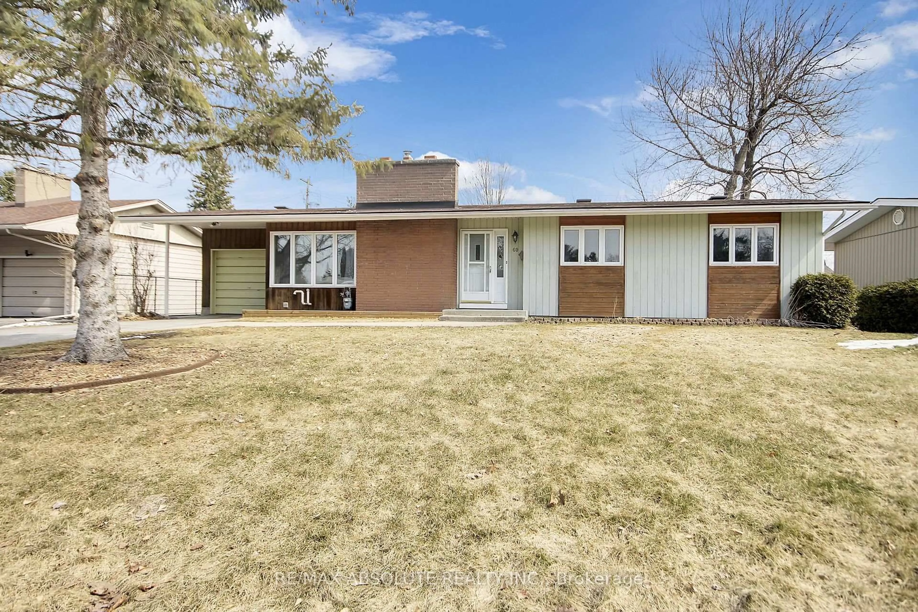 Home with brick exterior material, street for 60 Foothills Dr, Ottawa Ontario K2H 6K3