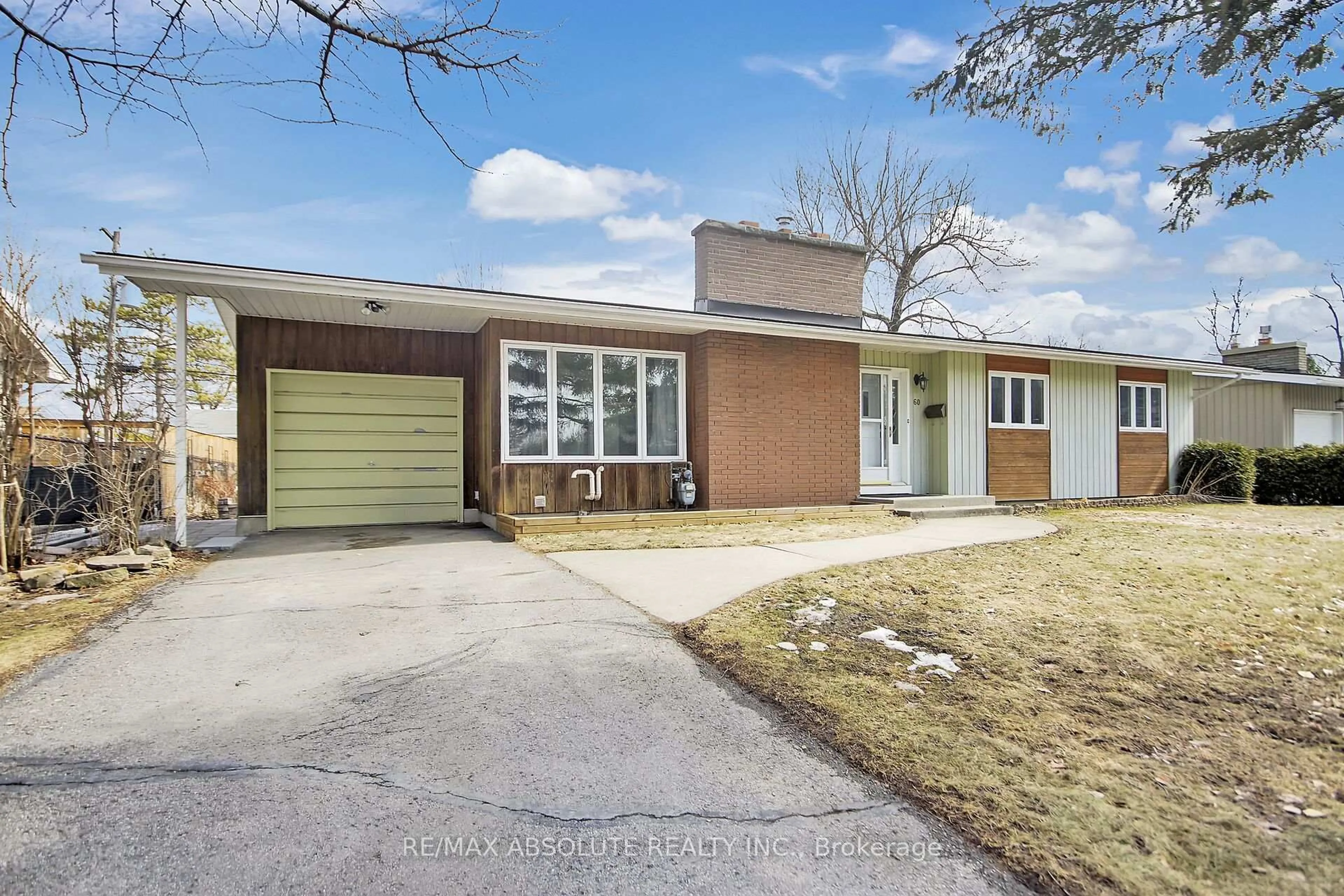 Home with brick exterior material, street for 60 Foothills Dr, Ottawa Ontario K2H 6K3