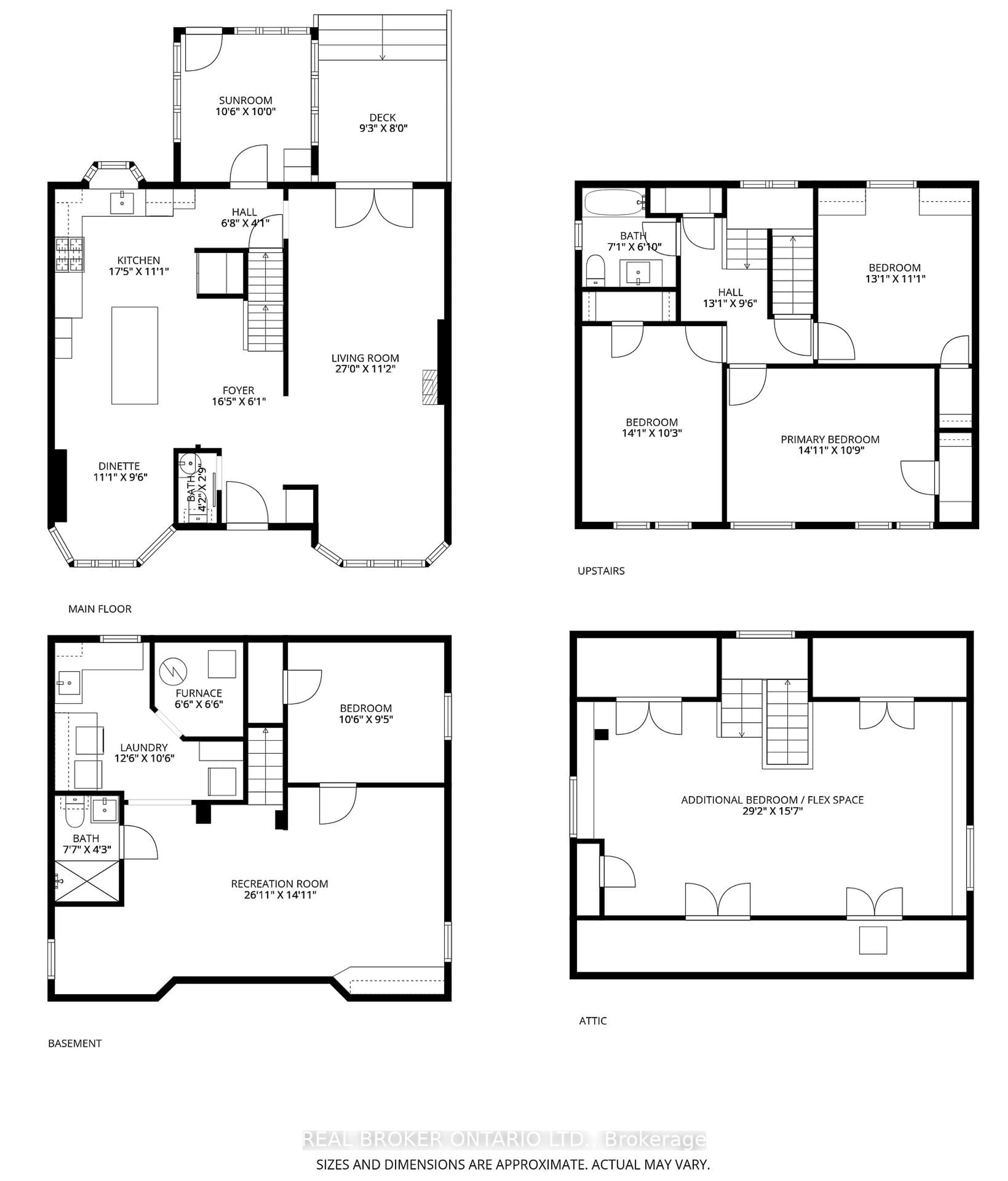 Floor plan for 43 Balsam Ave, Hamilton Ontario L8M 3A9