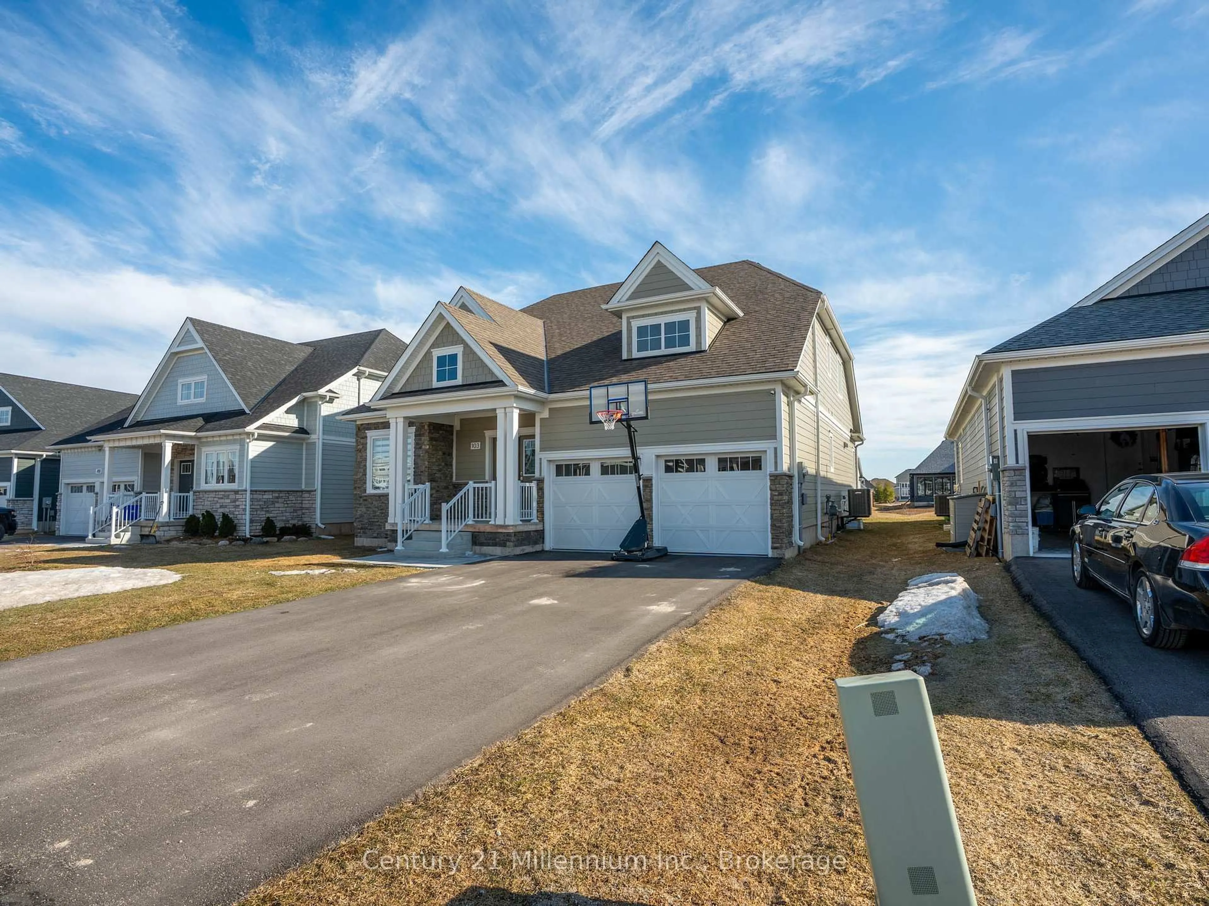 Home with vinyl exterior material, street for 103 Laurens Lane, Georgian Bluffs Ontario N0H 1S0