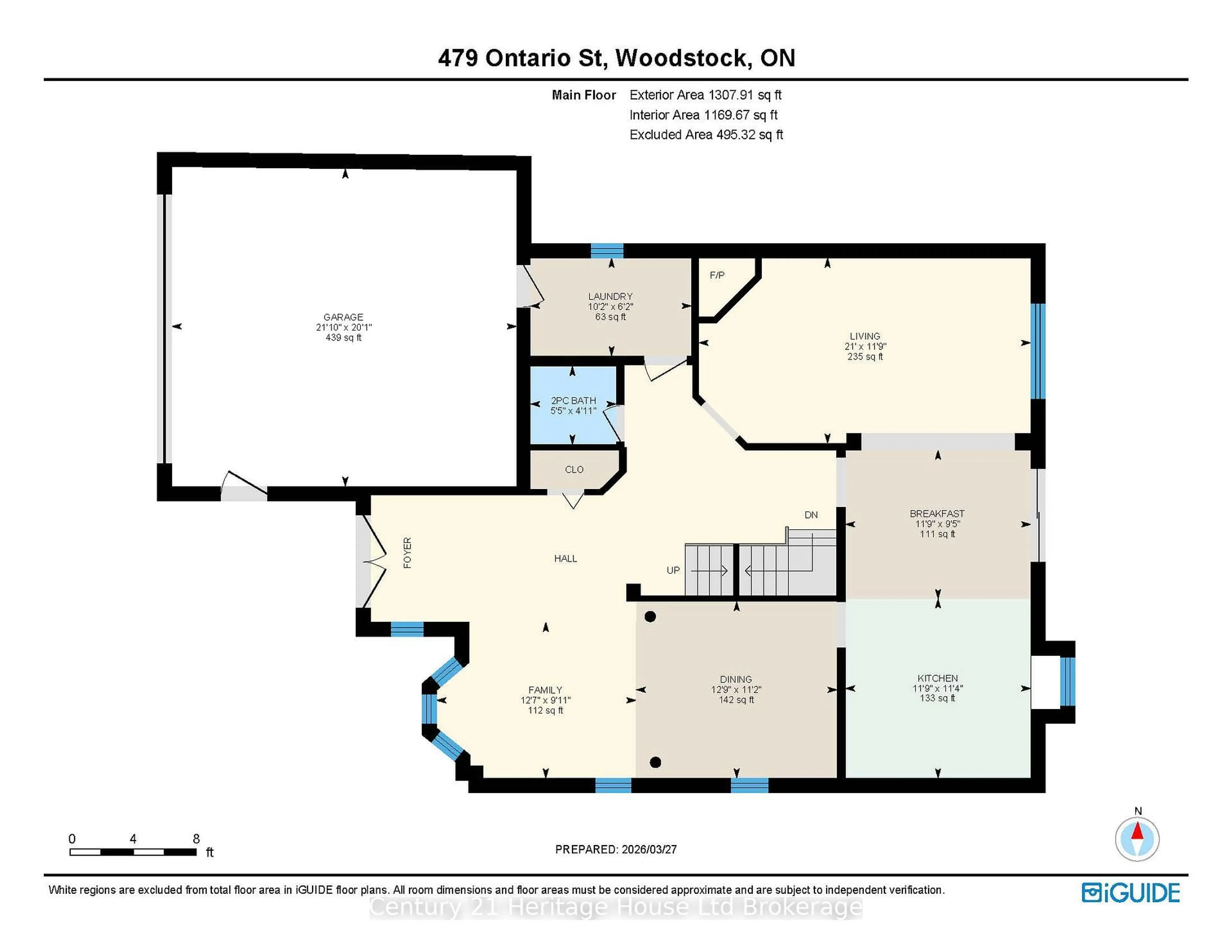 Floor plan for 479 Ontario St, Woodstock Ontario N4V 1G7