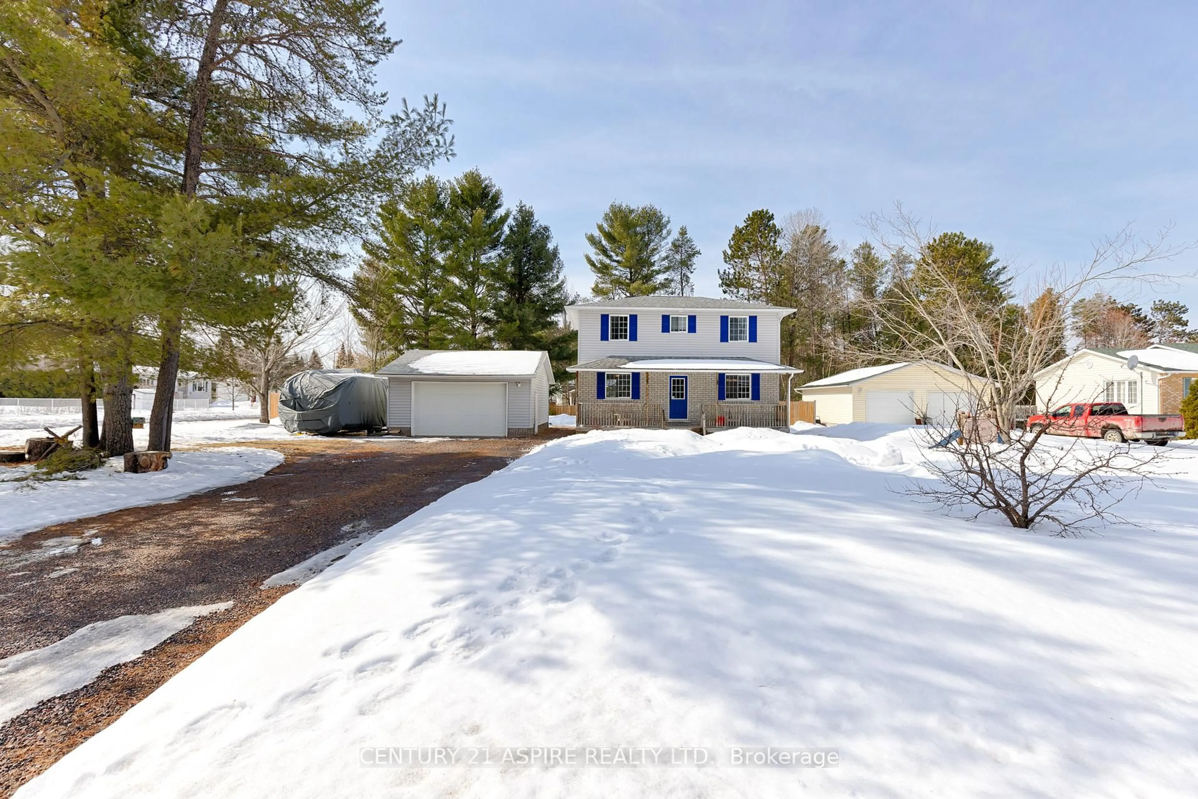 A pic from outside/outdoor area/front of a property/back of a property/a pic from drone, street for 13 Runge Dr, Petawawa Ontario K8A 8P3