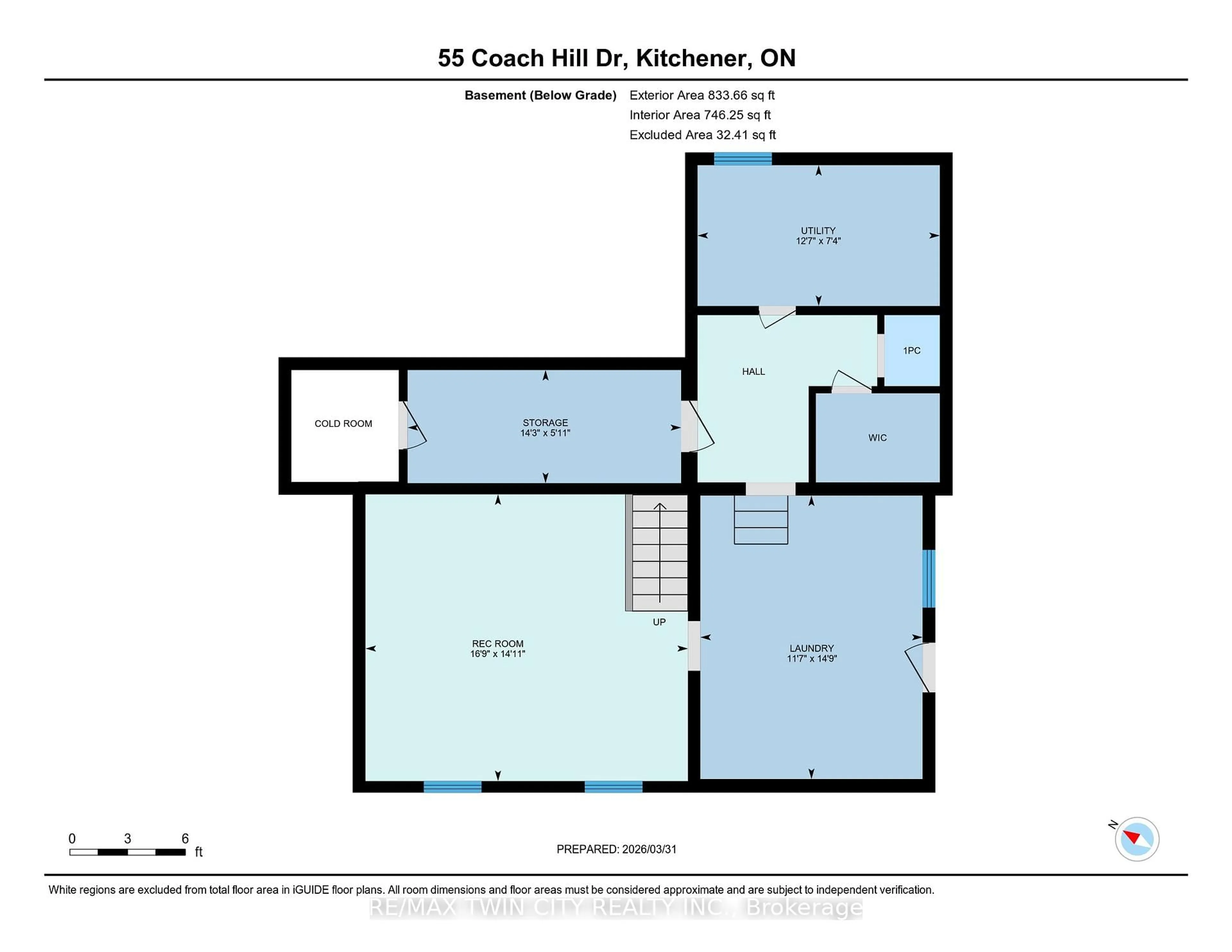 Floor plan for 55 Coach Hill Dr, Kitchener Ontario N2E 1N7
