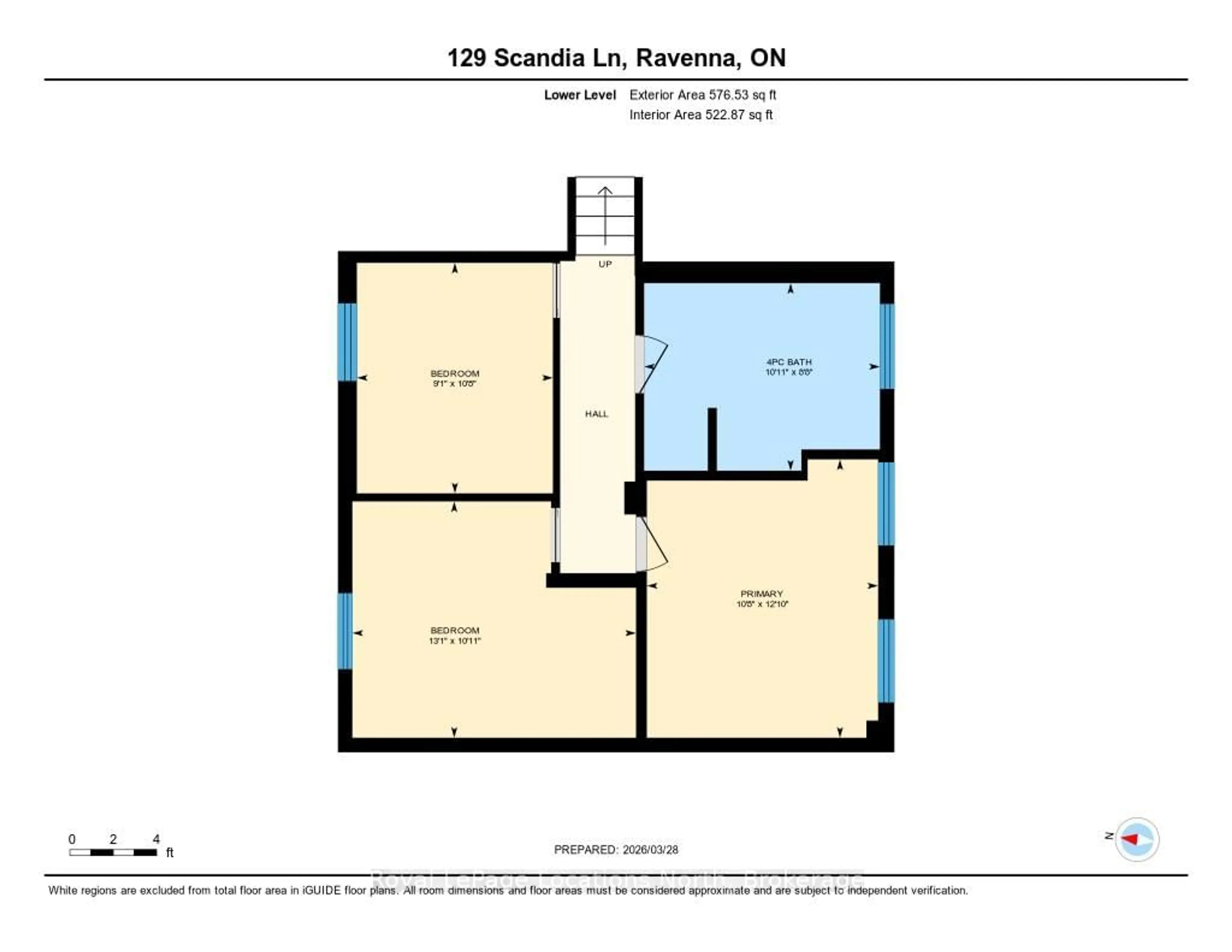 Floor plan for 129 Scandia Lane, Blue Mountains Ontario N0H 2E0