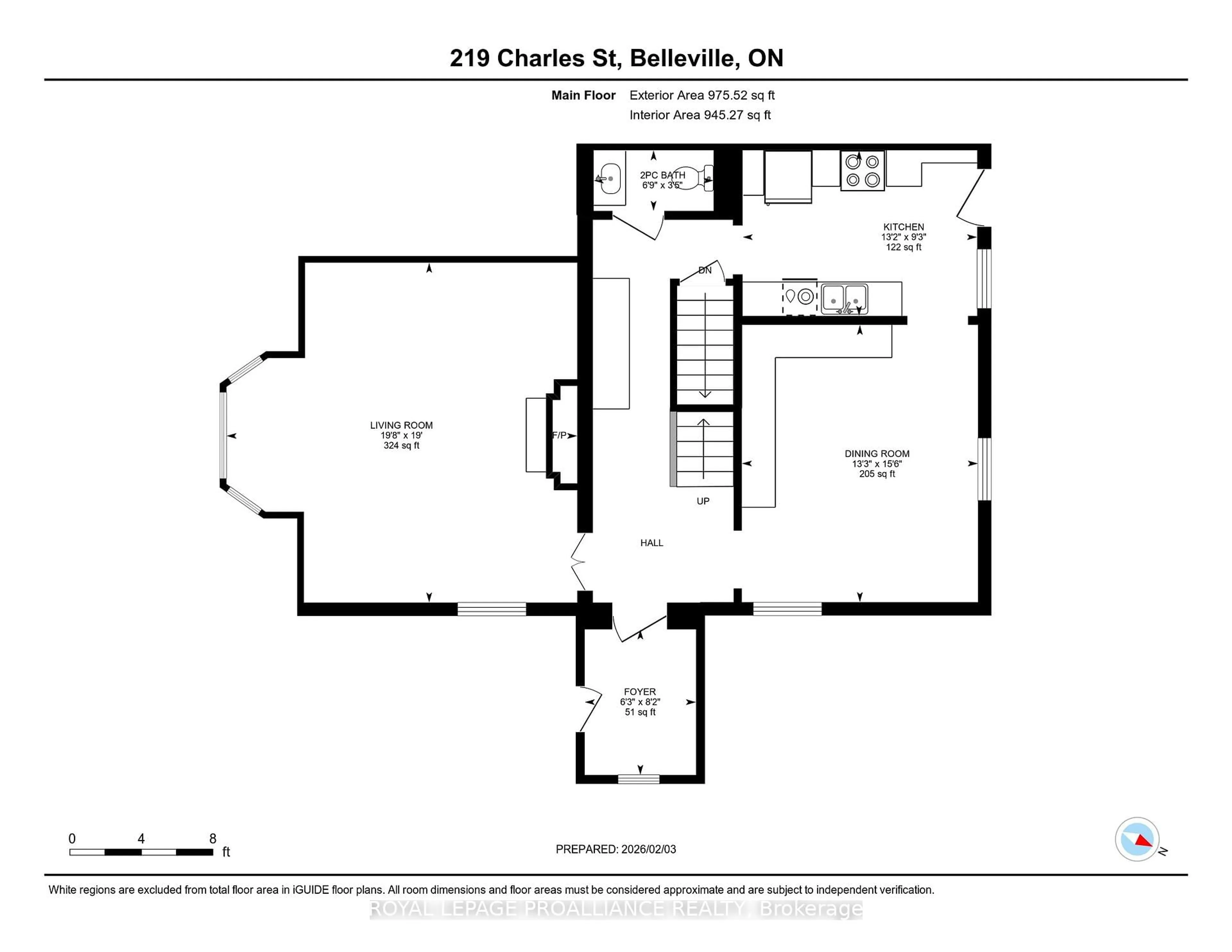 Floor plan for 219 Charles St, Belleville Ontario K8N 3M3