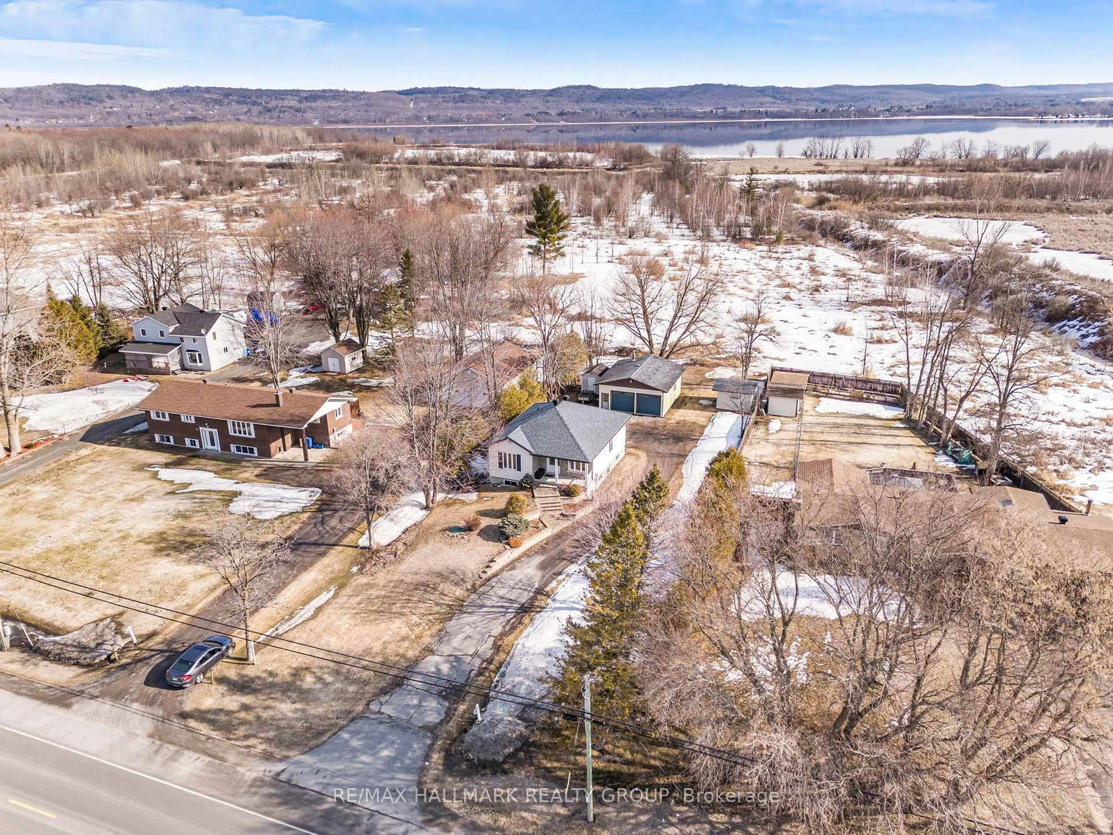 A pic from outside/outdoor area/front of a property/back of a property/a pic from drone, water/lake/river/ocean view for 1521 COUNTY ROAD 4 Rd, Champlain Ontario K0B 1K0