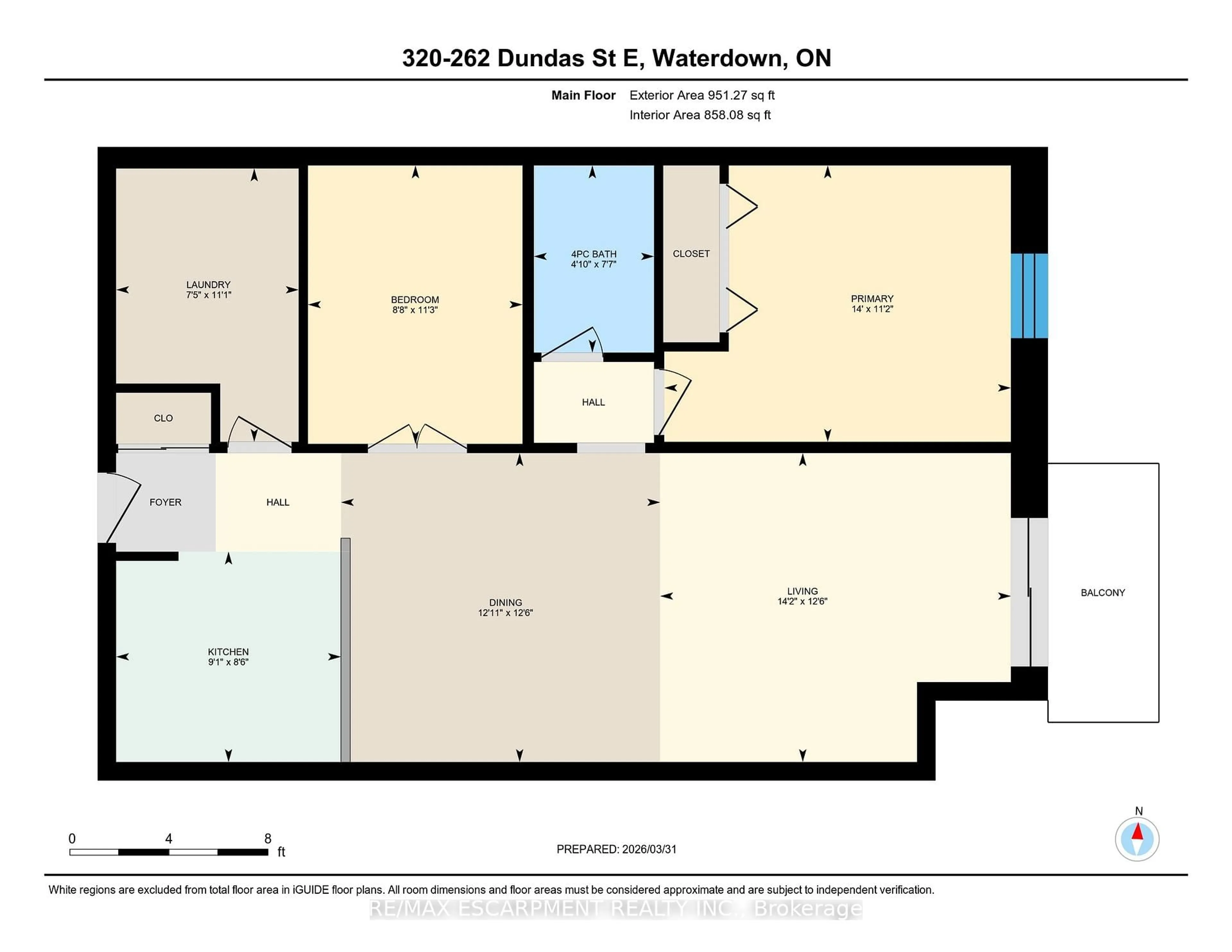 Floor plan for 262 Dundas St #320, Hamilton Ontario L8B 1A9