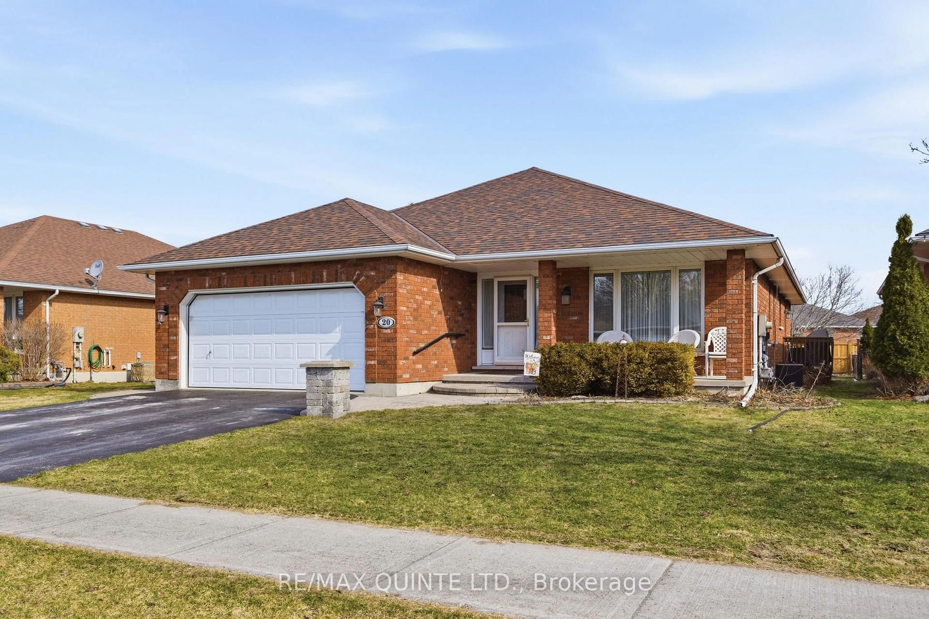Home with brick exterior material, street for 20 Sumac Terr, Belleville Ontario K8N 5X4