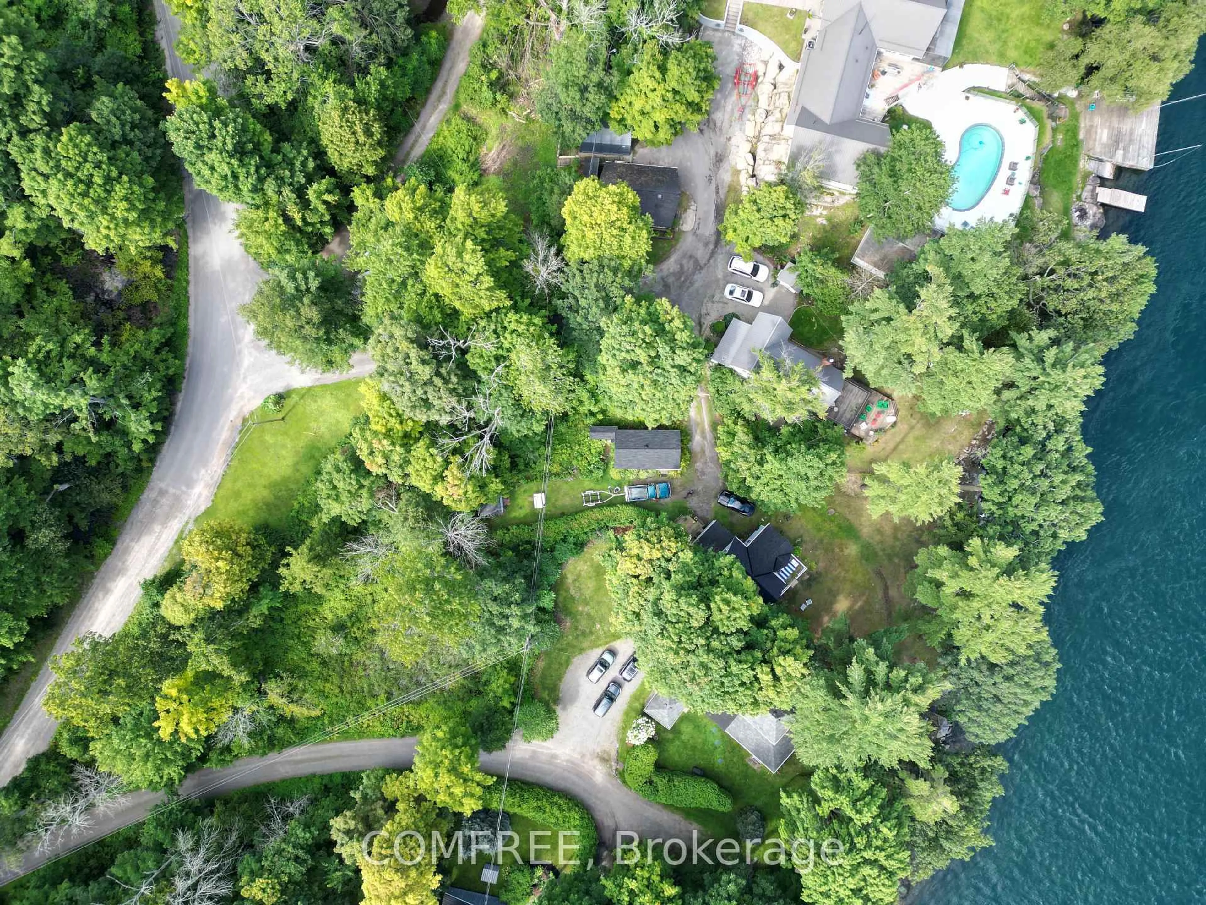 A pic from outside/outdoor area/front of a property/back of a property/a pic from drone, water/lake/river/ocean view for 465-463 Hillcrest Rd, Elizabethtown-Kitley Ontario K6V 7C3