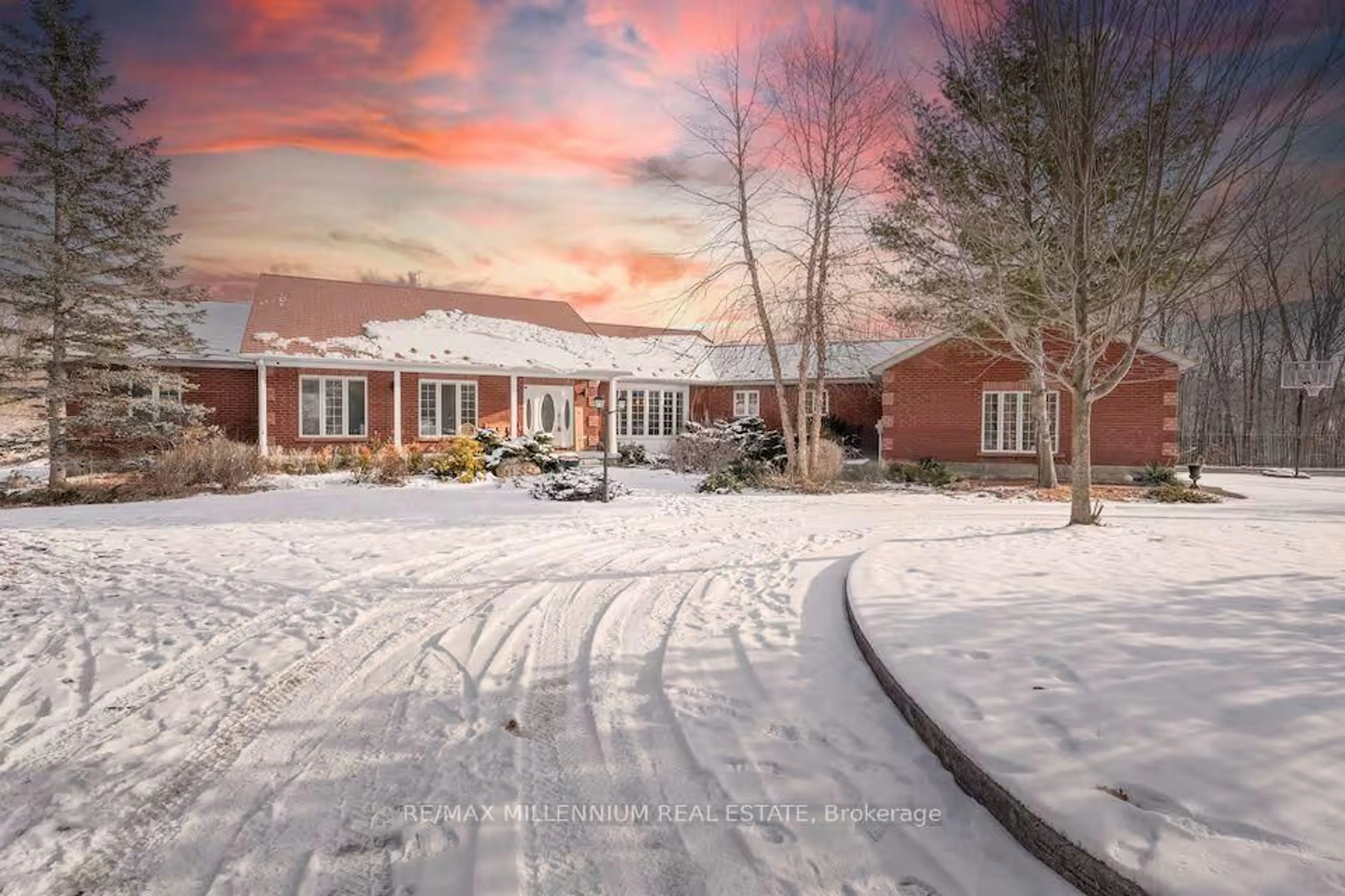 A pic from outside/outdoor area/front of a property/back of a property/a pic from drone, mountain view for 13382 Highway 38, Sharbot Lake Ontario K0H 2P0