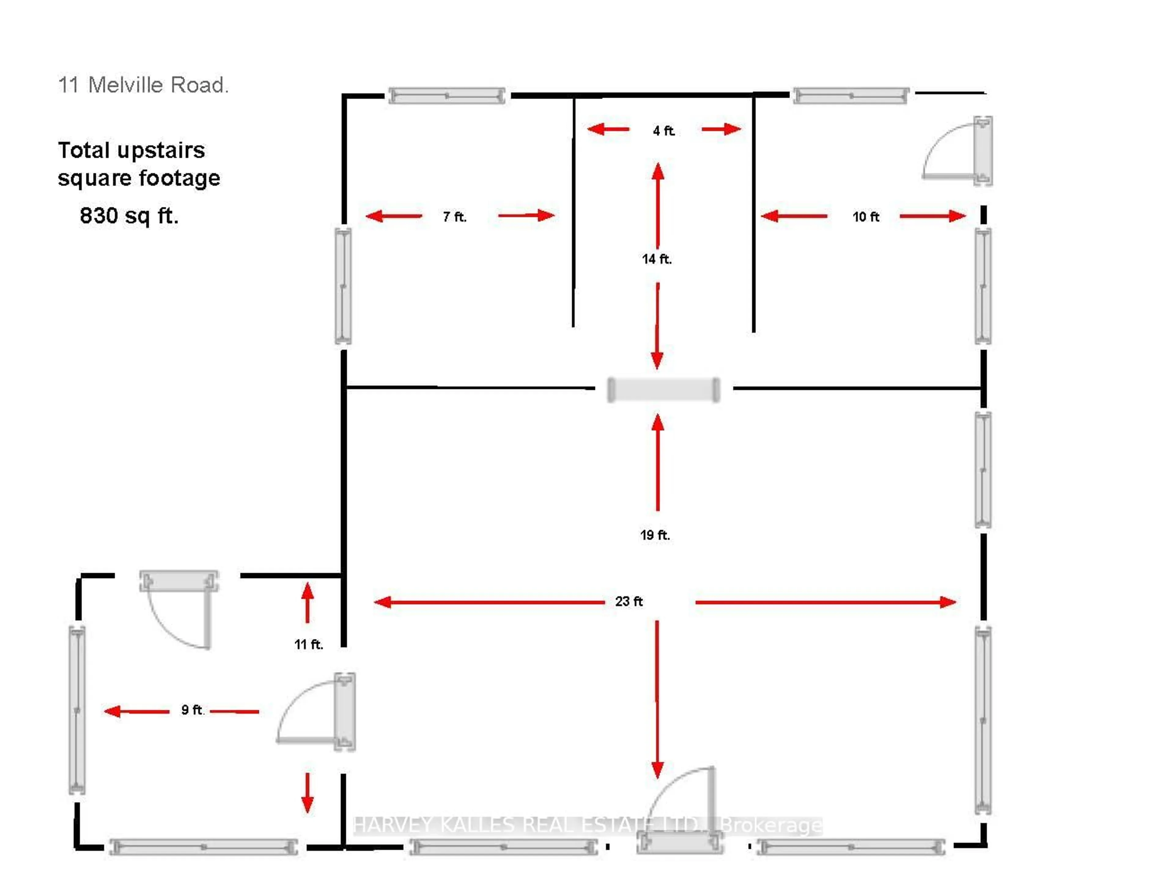 Floor plan for 11 Melville Rd, Prince Edward County Ontario K0K 1T0