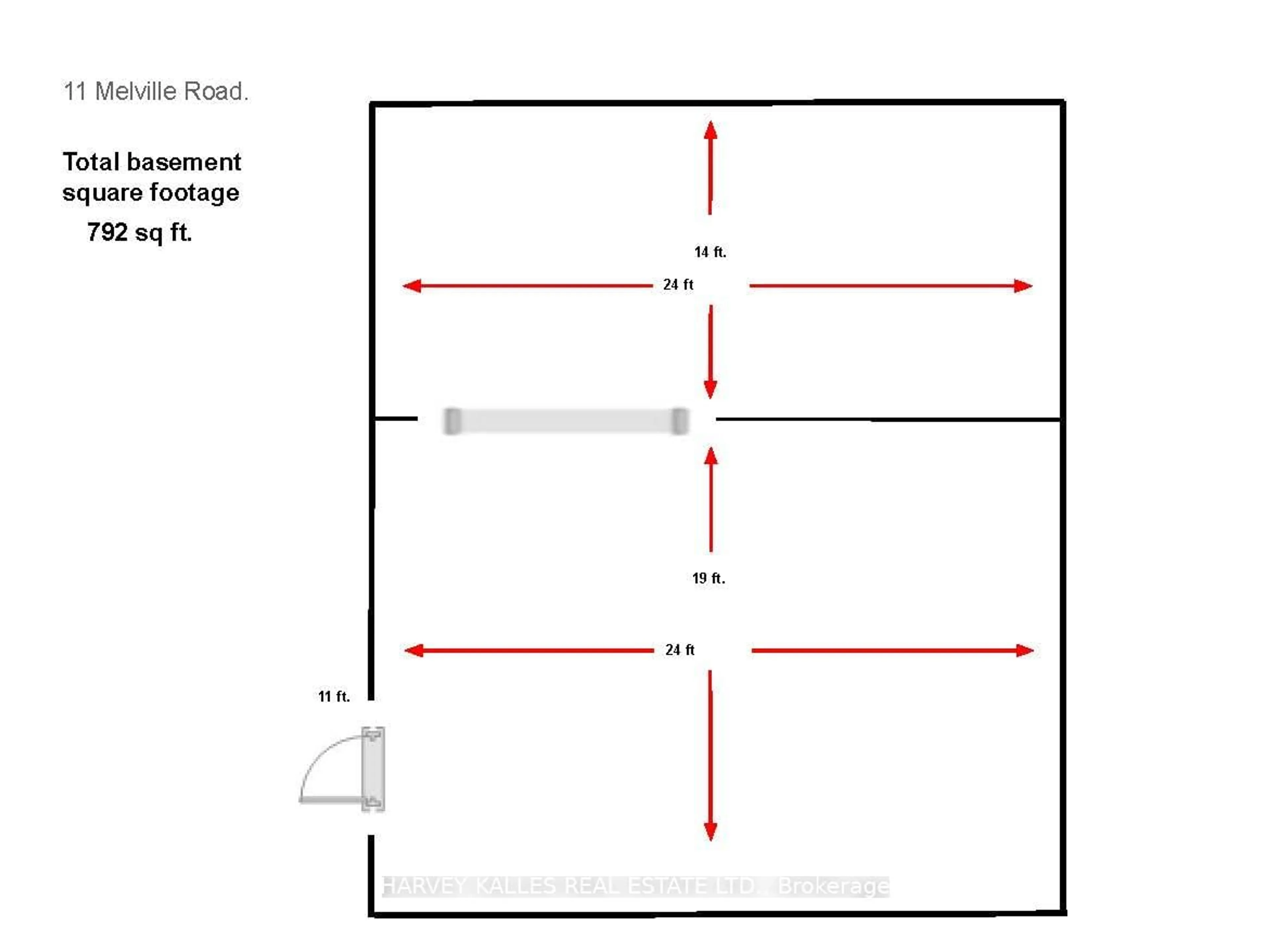 Floor plan for 11 Melville Rd, Prince Edward County Ontario K0K 1T0