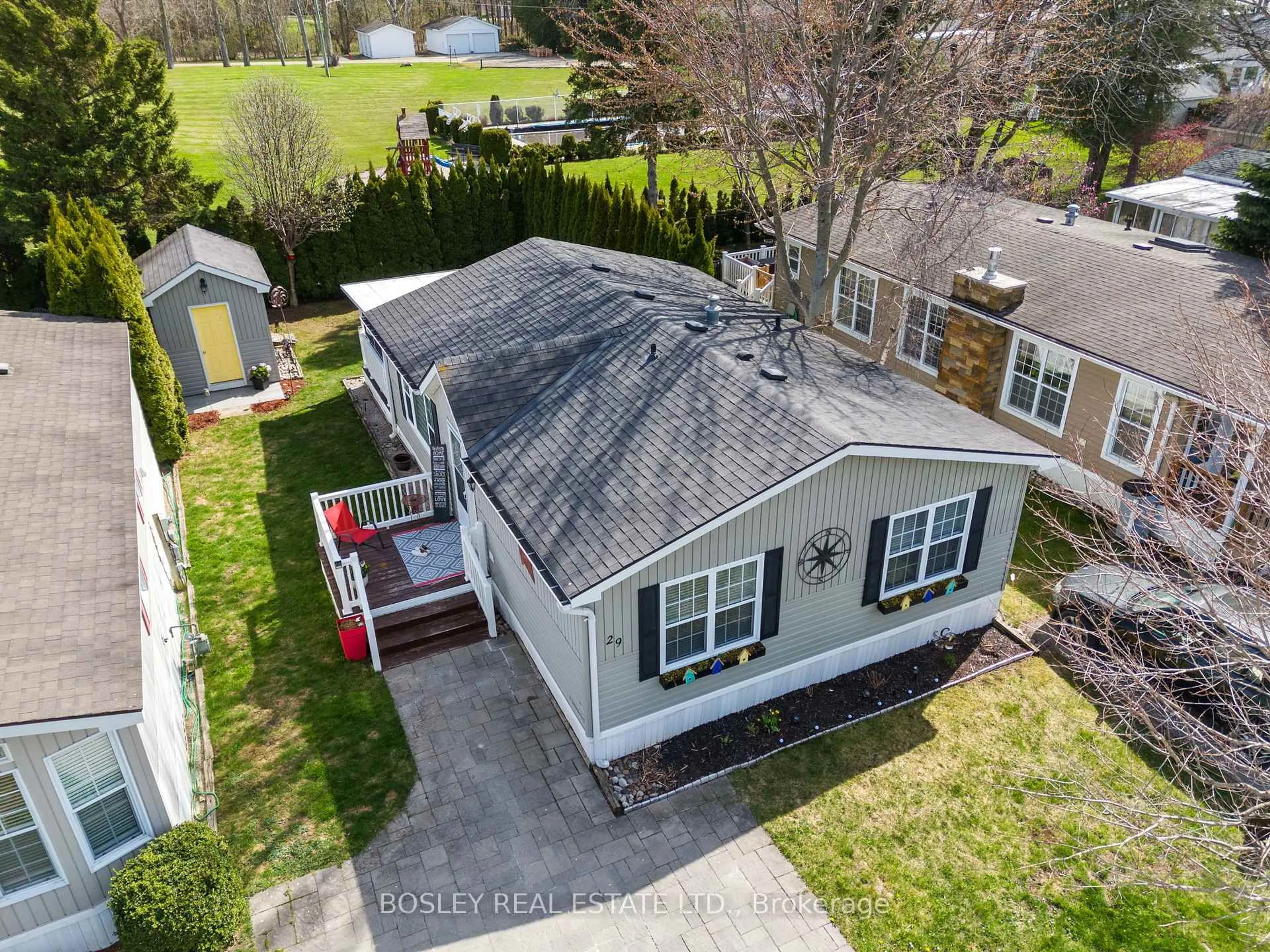 A pic from outside/outdoor area/front of a property/back of a property/a pic from drone, street for 77307 Bluewater Highway #29 Rowan Rd, Bluewater Ontario N0M 1G0