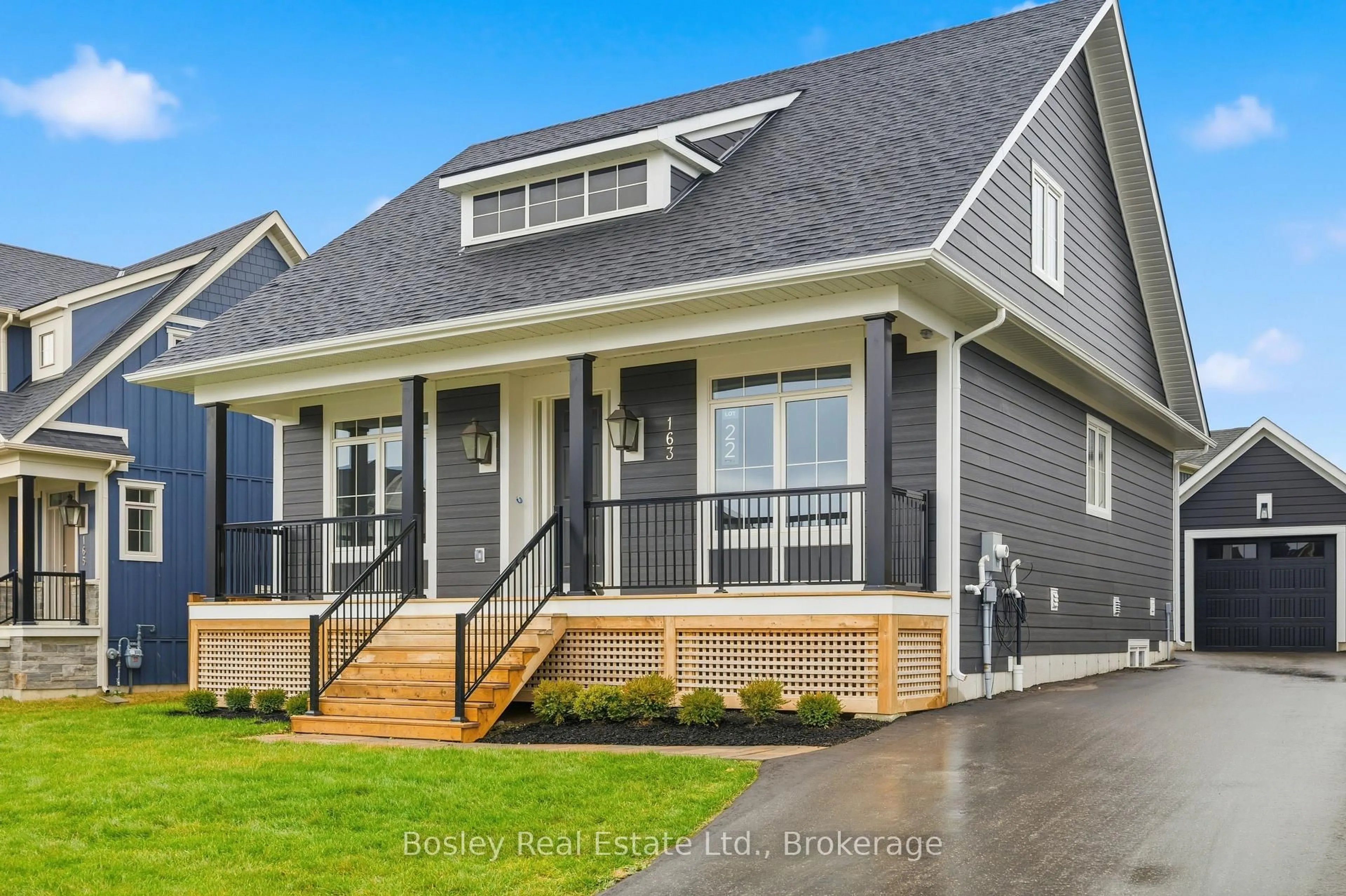 Home with vinyl exterior material, street for 163 SUGAR MAPLE St, Blue Mountains Ontario L9Y 0Z3