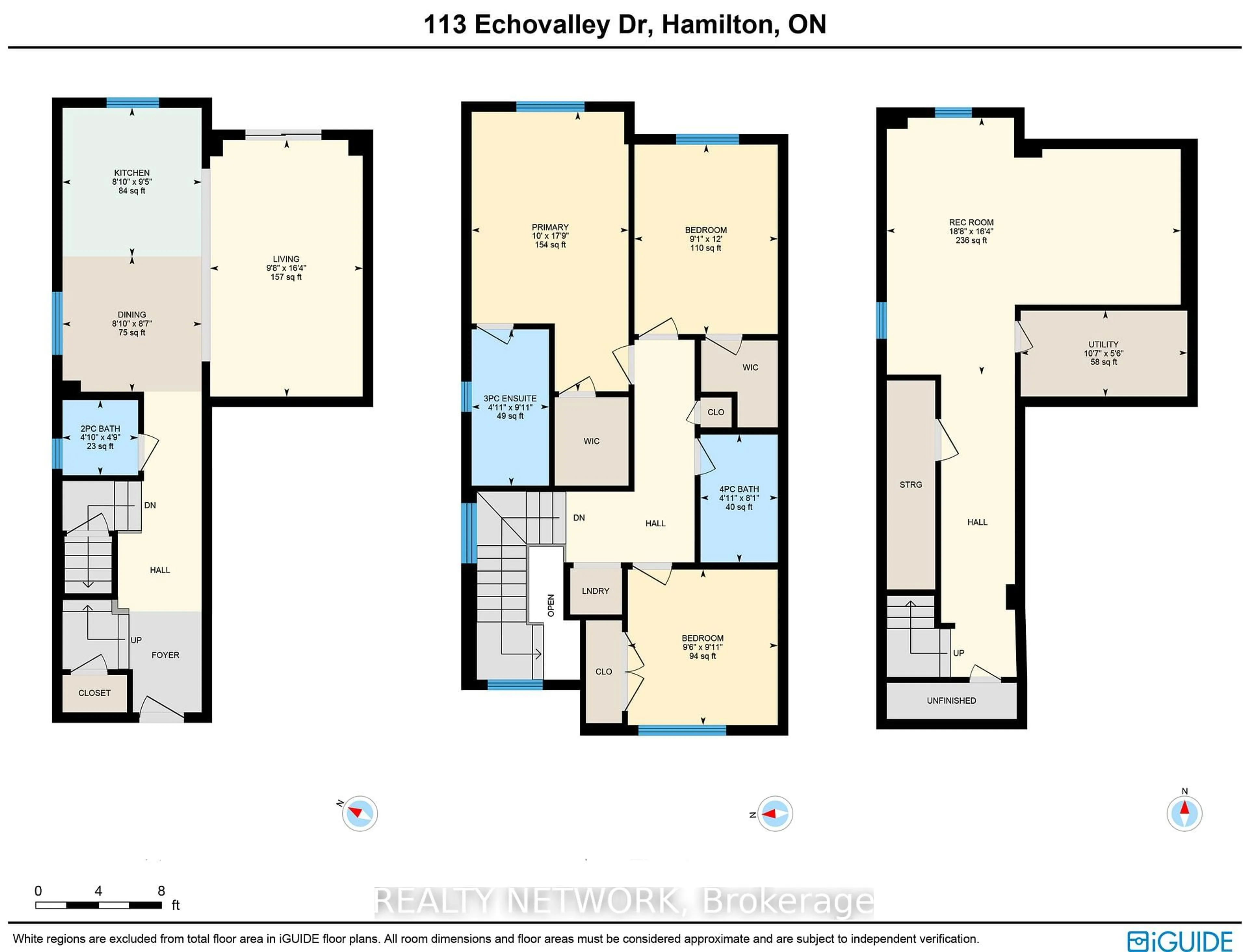 Floor plan for 113 Echovalley Dr, Hamilton Ontario L8J 0H1